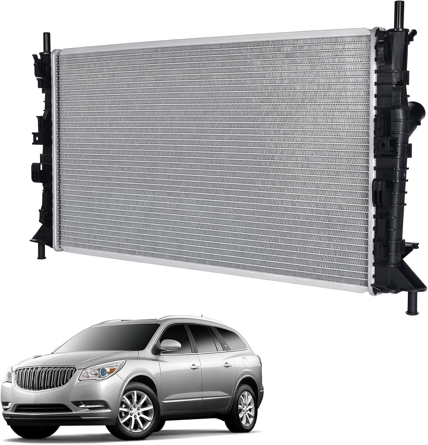 OCPTY 2696 Engine Coolant Radiator for Mazda 3 2004 2005 2006 2007 2008 2009 2.0L 2.3L,Replace# 2696, CU2696, HVA01802,L33X15200,MA3010212 Aluminum Radiator Assembly Car Radiators