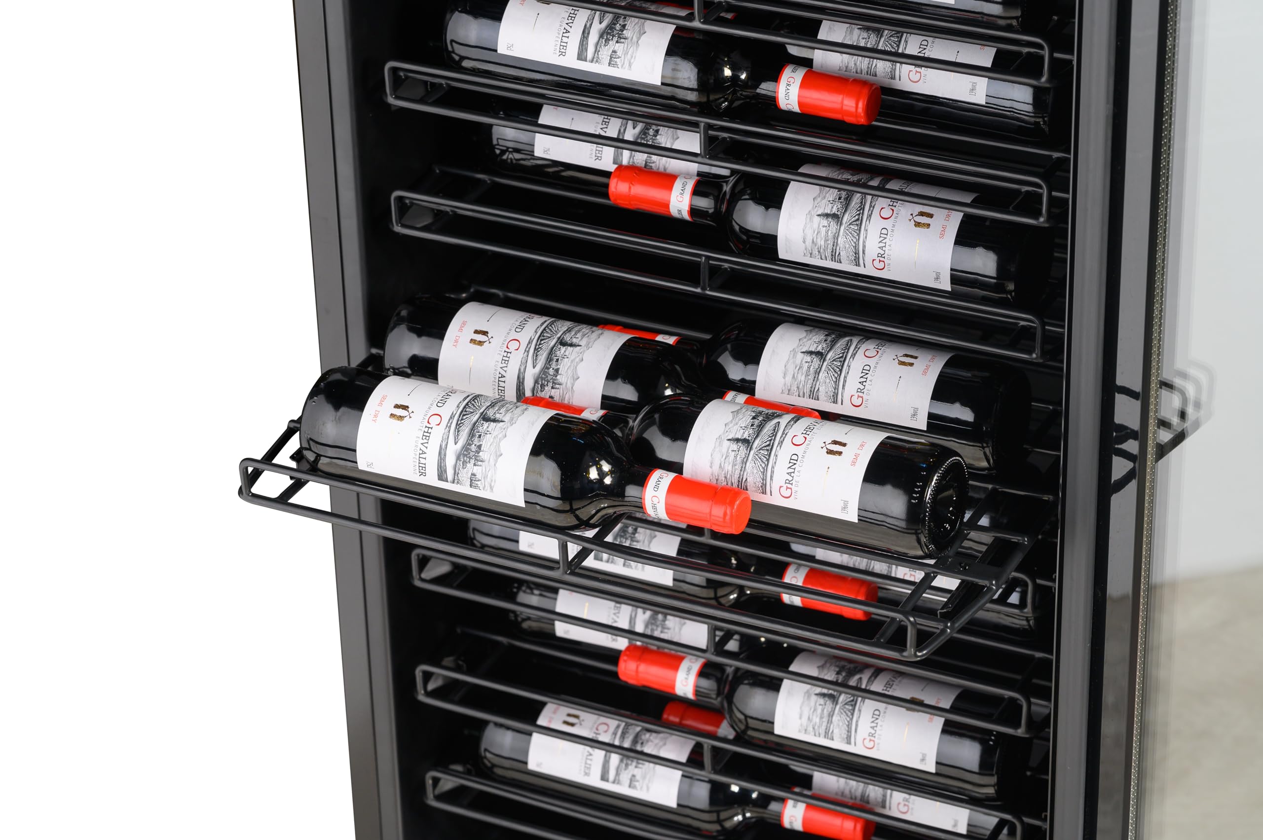METRO Professional Cave à Vin GWC1150, Réfrigérateur Vins/Boissons, 424 L, 140 Bouteilles, Avec Serrure, Noir