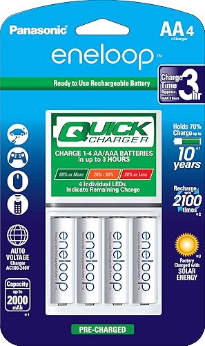 Miniatura 4 de Eneloop Panasonic BK-3MCA24/CA AA 2100 Ciclo Ni-MH Baterías 24 unidades y Panasonic K-KJ55MCA4BA Batería Individual Avanzada Cargador Rápido de 3