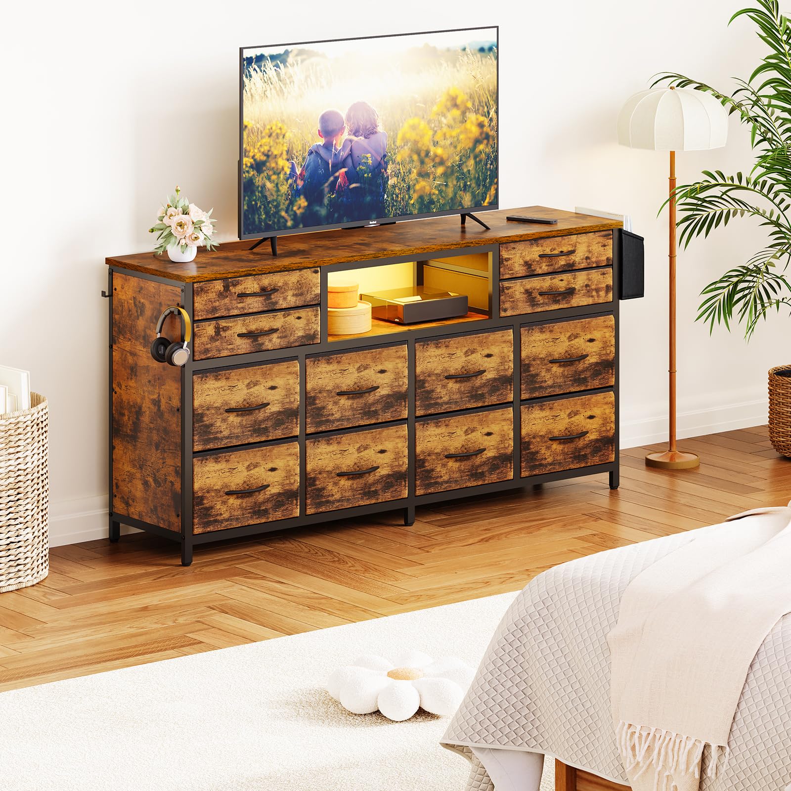 Lowboard TV Stand 12 Drawers 65 Pollici - Dettaglio