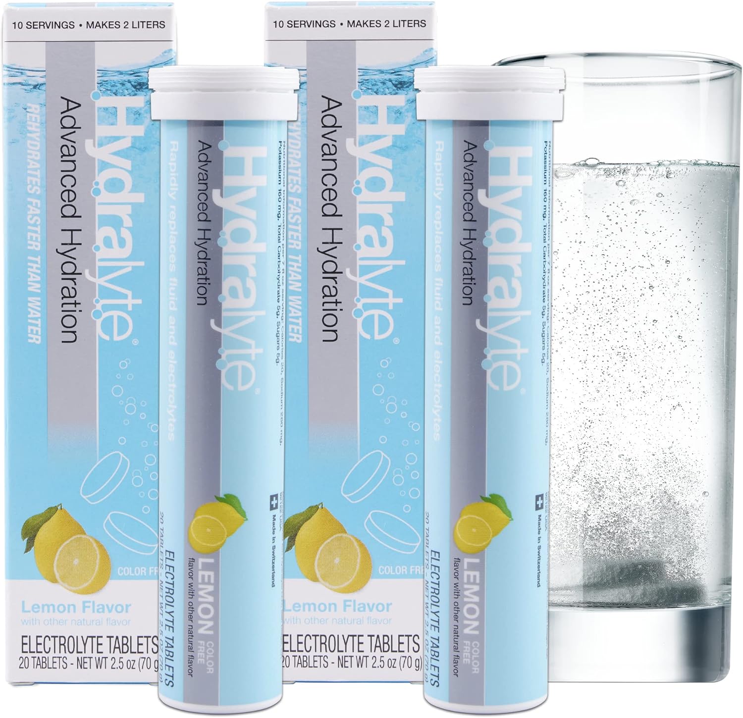 Hydralyte Effervescent Electrolyte Tablets, 2 Pack, Onthego Clinical