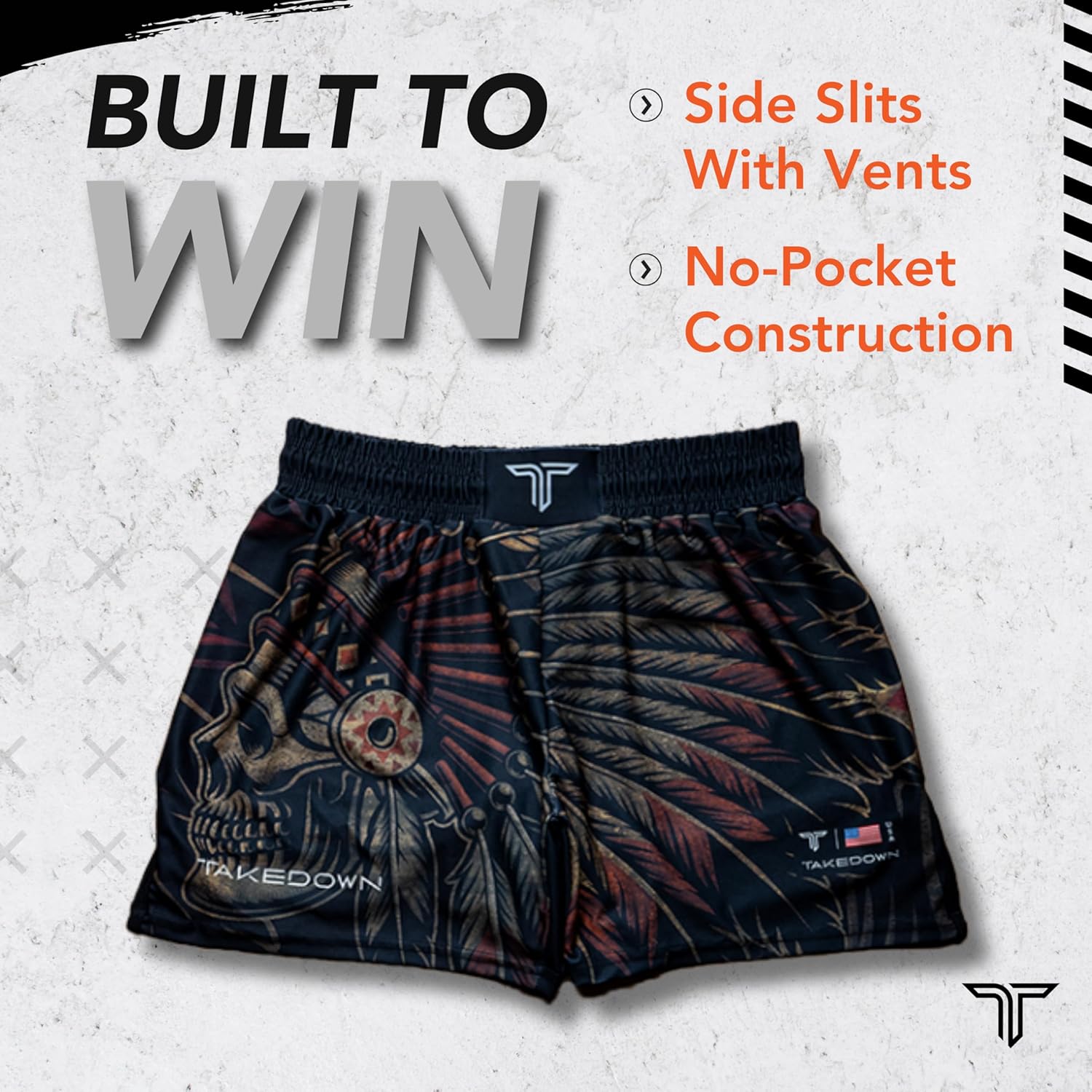 Takedown Boy's MMA Fight Shorts - Durable No-Pocket Kids Training Shorts for Jiu Jitsu, BJJ, & Wrestling - Image 3