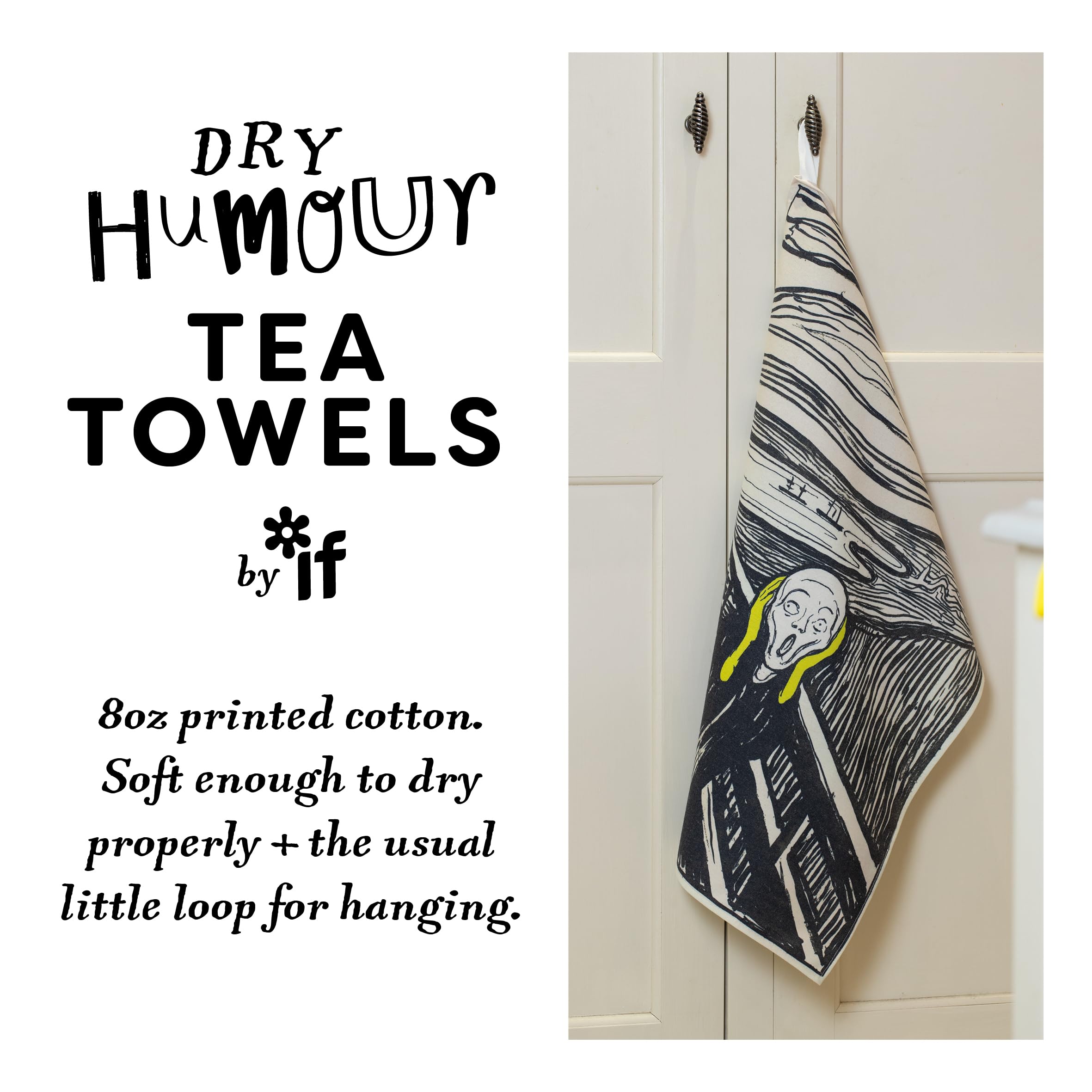 IF Dry Humour - Tea Towel - The After Dinner Scream, Pattern - Image 4