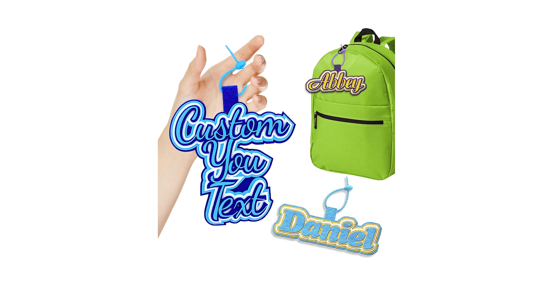 Amazon.com: HJX Personalized Bag Charms - Custom Text