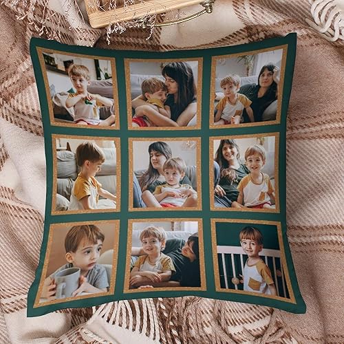 Miniatura 6 de Funda de almohada personalizada con imagen, regalo de aniversario para la mejor mamá para abuela, fundas de cojín personalizadas de dos lados para