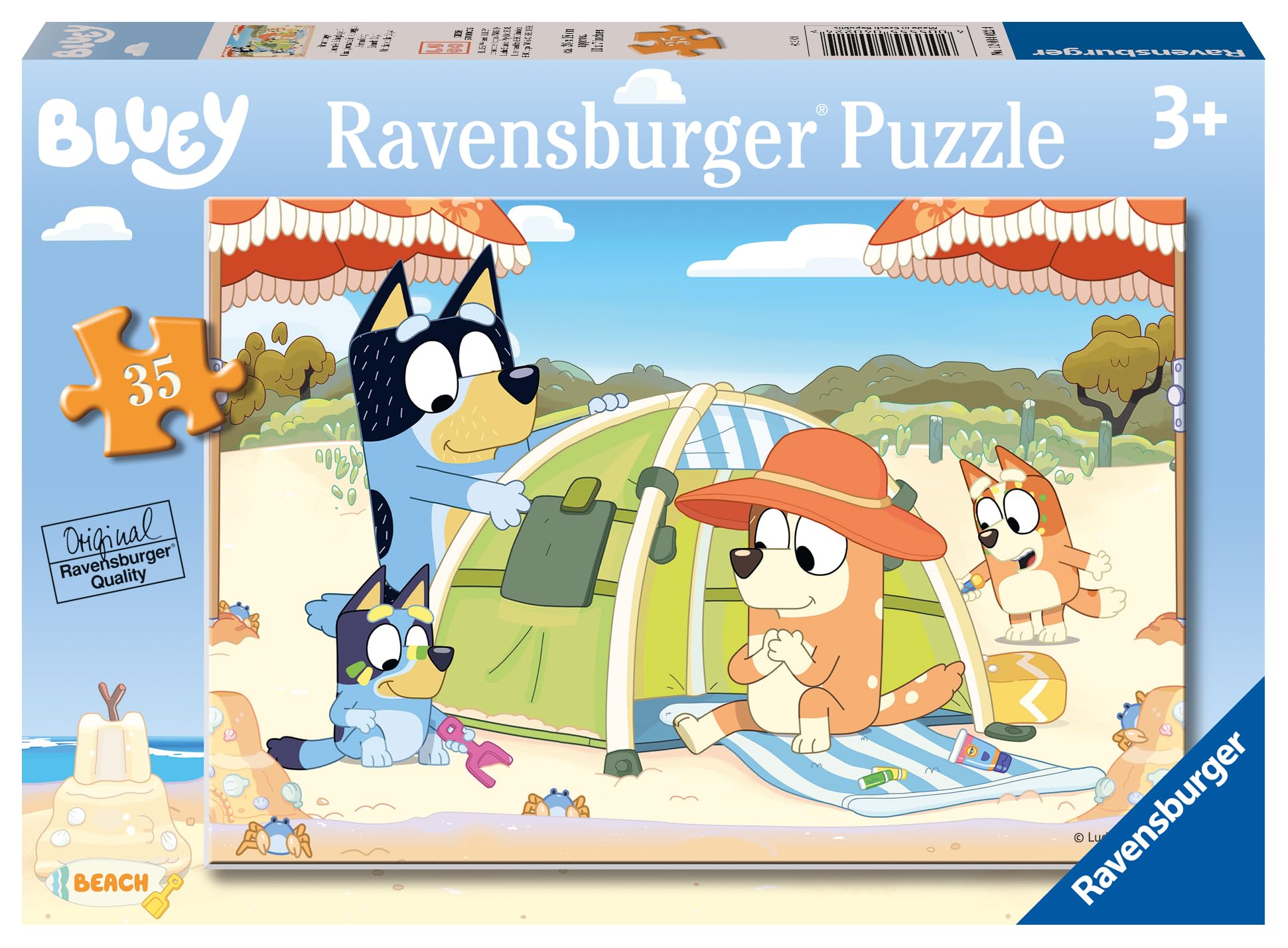 Ravensburger Bluey Beach Day 35 Piece Jigsaw Puzzle for Kids Age 3 Years Up - 2024 Edition