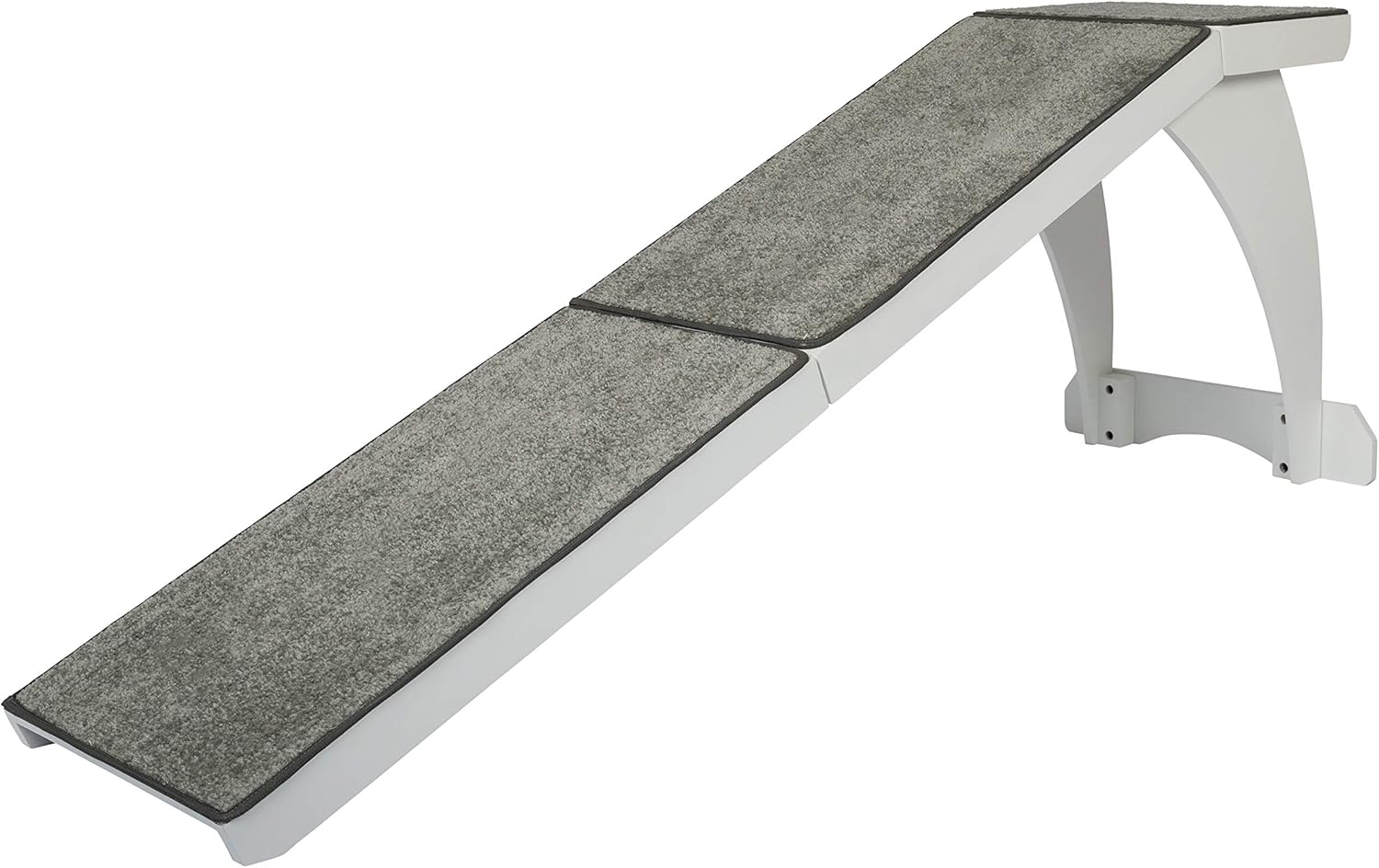 PetSafe CozyUp Bed Ramp - Durable Wooden Frame Supports up to 120 lb - Furniture Grade Wood Pet Ramp with White Finish - High-Traction Carpet Surface - Great for Older Dogs and Cats : Everything Else