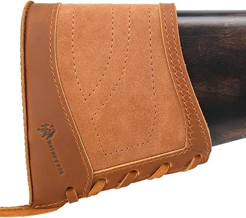 WAYNE'S DOG Almohadilla de retroceso de cuero antideslizante, extensión de culata antideslizante para rifles, escopetas