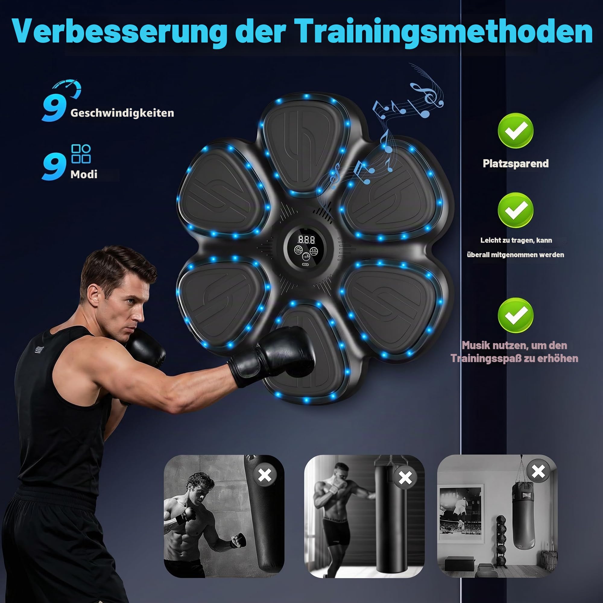 Music Boxing Machine mit LED Licht, Elektronische Boxmaschine