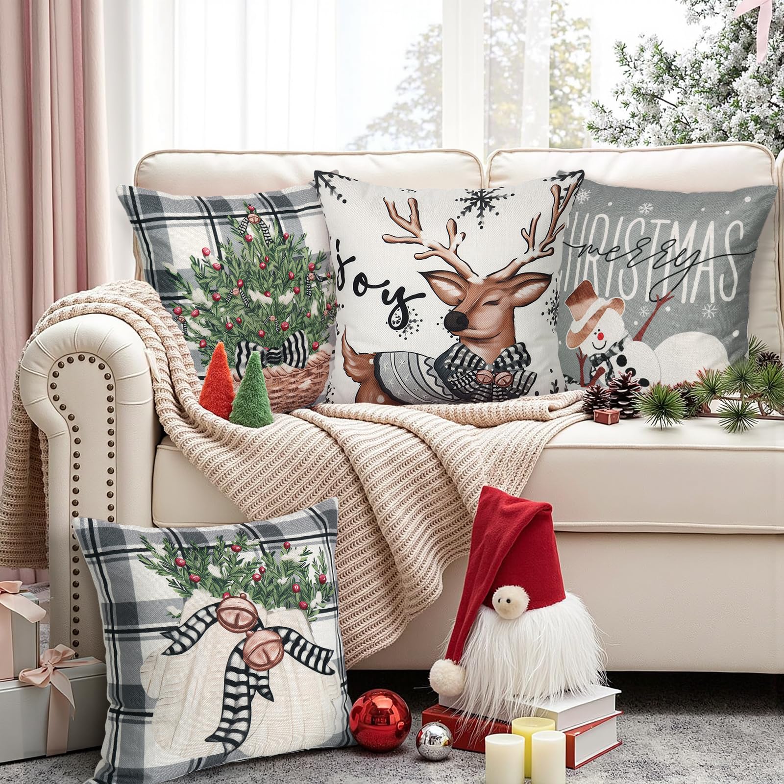 11 pezzi autunno inverno a tema stratificato Vassoio decorazioni , fiocco di neve di legno Esposore Natale decorazioni per casa , festa ( Vassoio ) | SHEIN ALIA