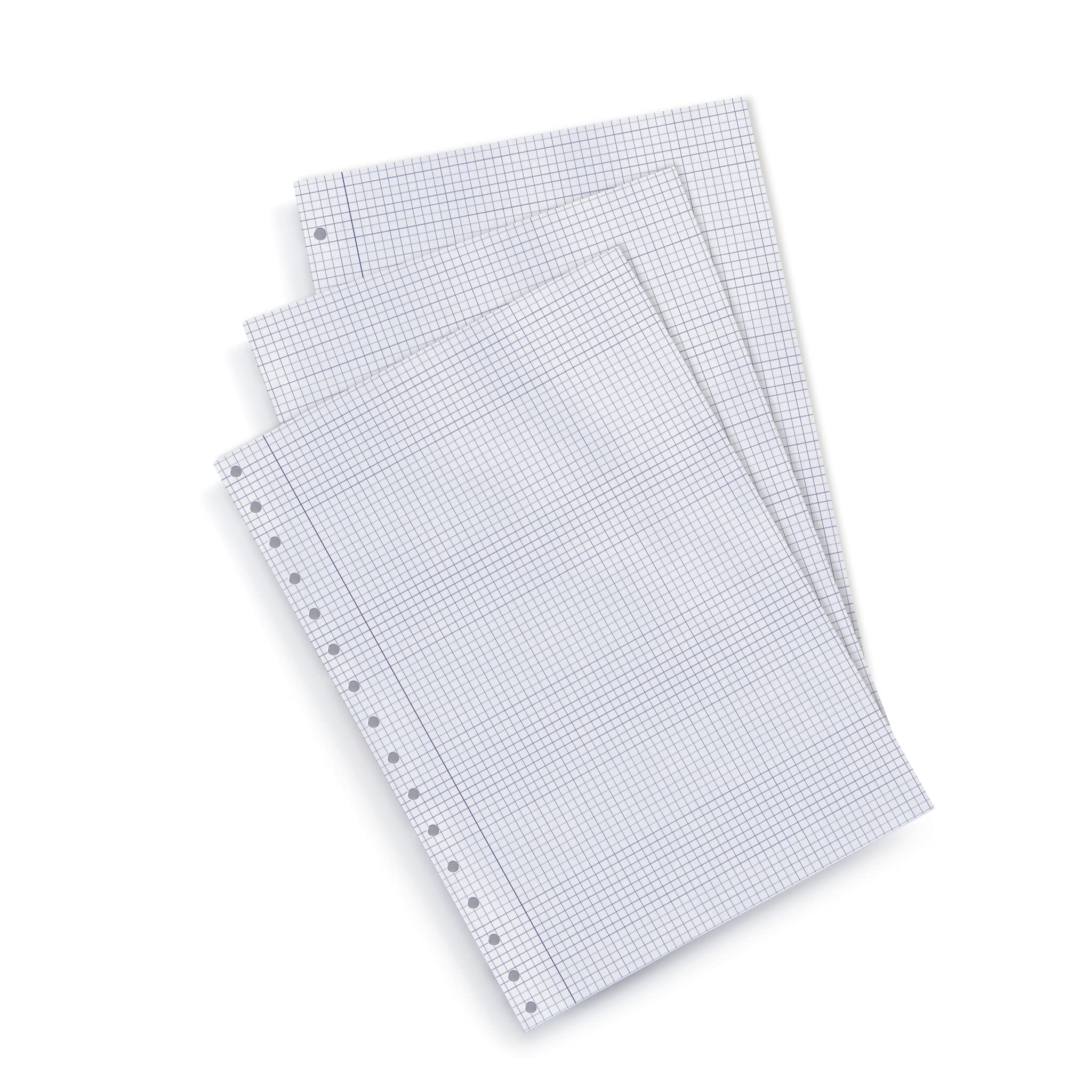 Miquelrius Bloc de recharge 215 x 309 mm 100 feuilles quadrillées 4x4 mm Papier 90 g/m² Recharge perforée pour classeur