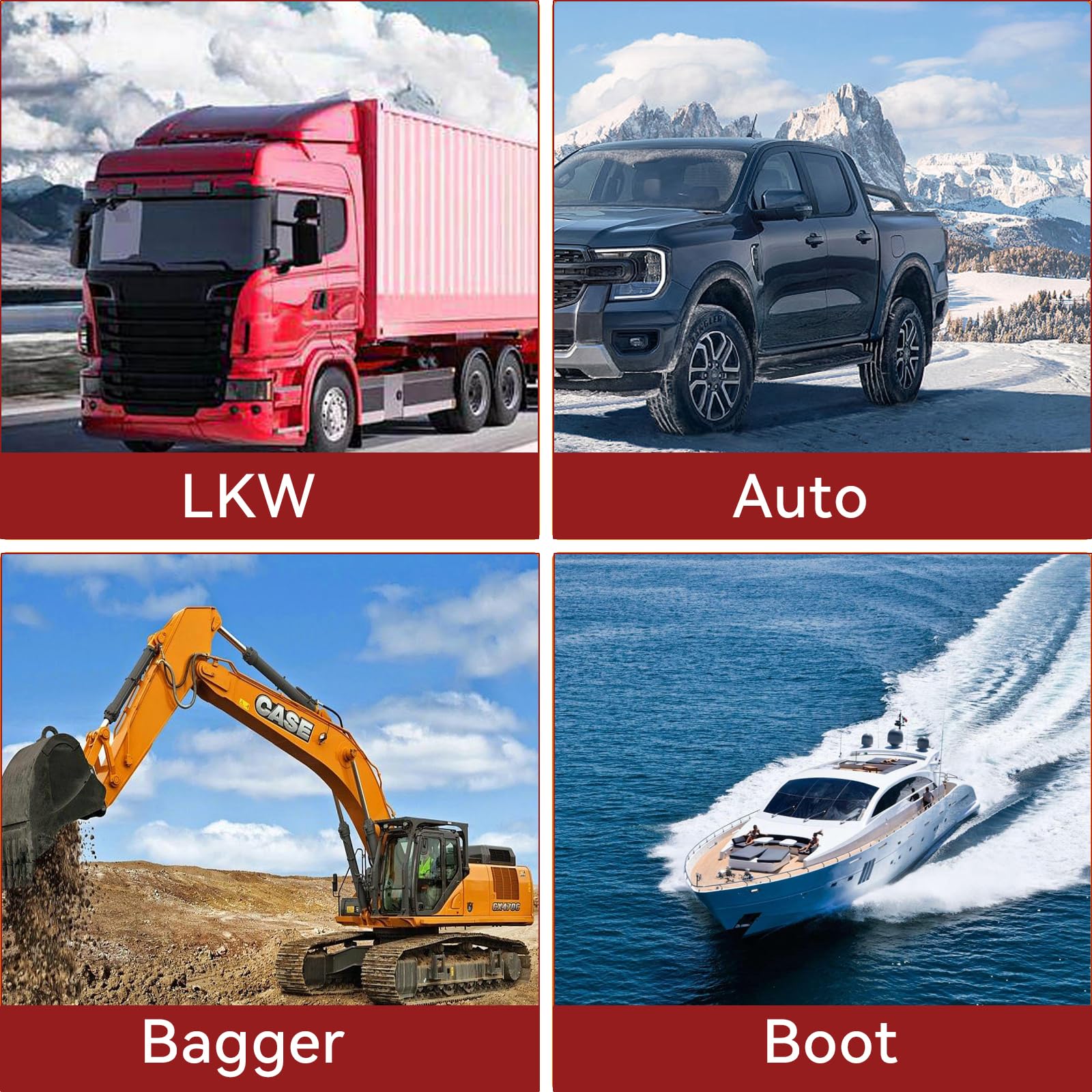 5KW Diesel Lufterhitzer, 12V Standhezung Diesel Luft Dieselheizung, Leise mit Fernschalldämpfer und LCD Anzeige, Standheizung für Auto RV Boote LKW Wohnmobil Bus (5KW-2-Rot)