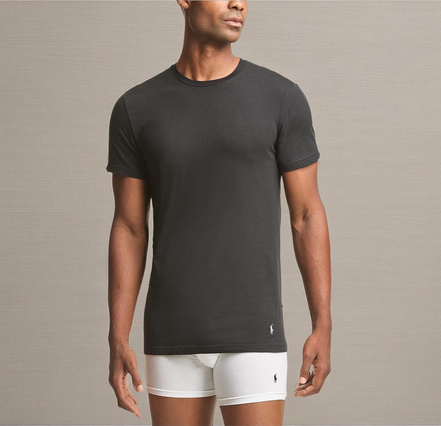Polo Ralph Lauren Mens Classic Stretch Crew Undershirts Big & Tall 3-Pack - Image 5