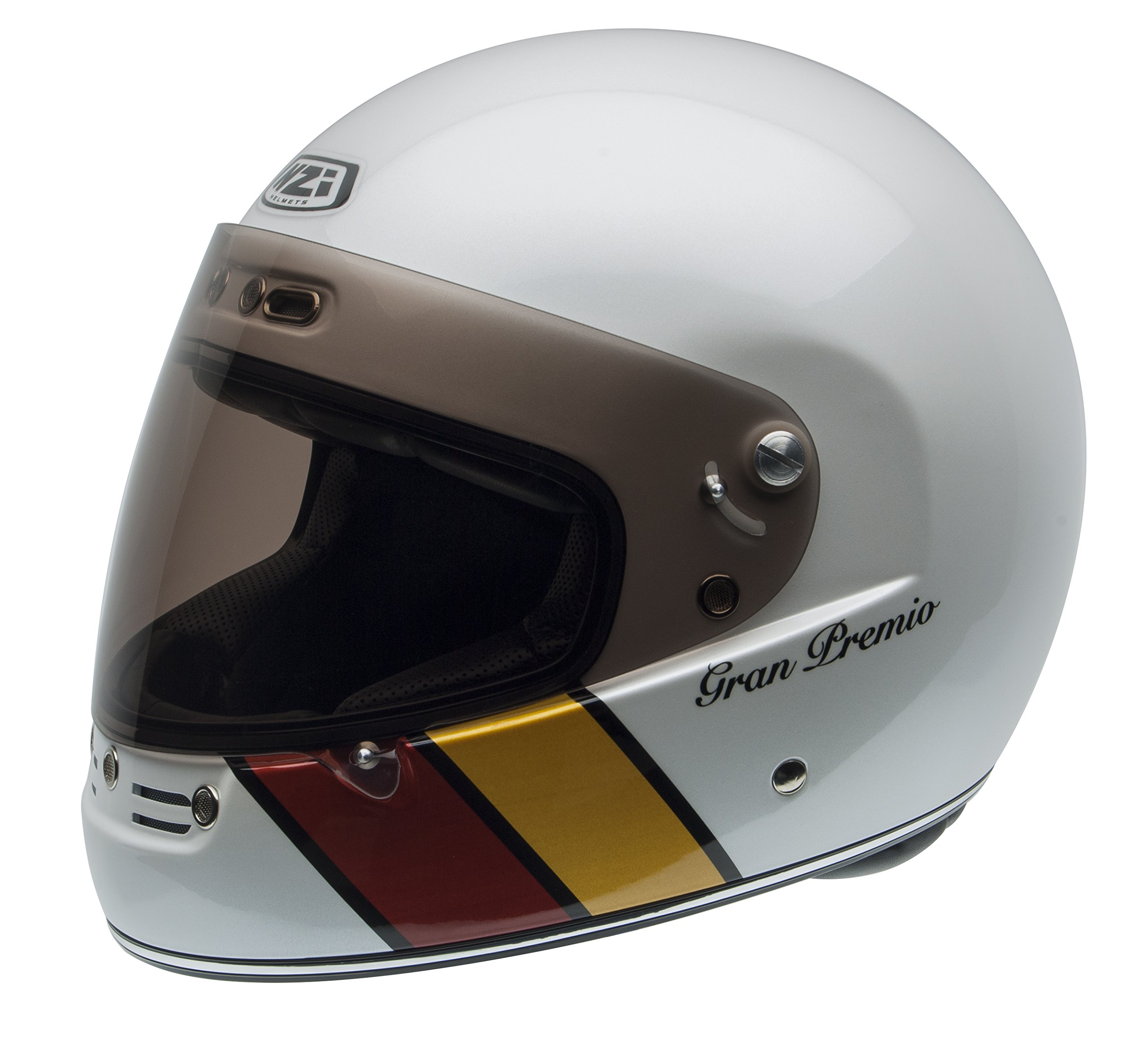 NZI Street Track 2 Grafiken Volles Gesicht Motorradhelm, Glanz W 