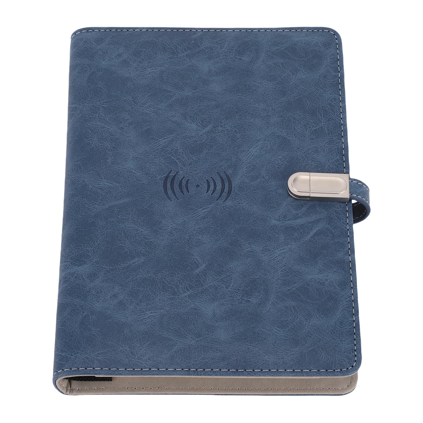 Portátil Multifunción, Portátil de Carga Inalámbrica con Batería de 8000 MAh, Carga de 15 W, 80 Hojas, Disco de Memoria de 16 GB, Luz Nocturna para Viajes de Negocios, Uso en el Aula