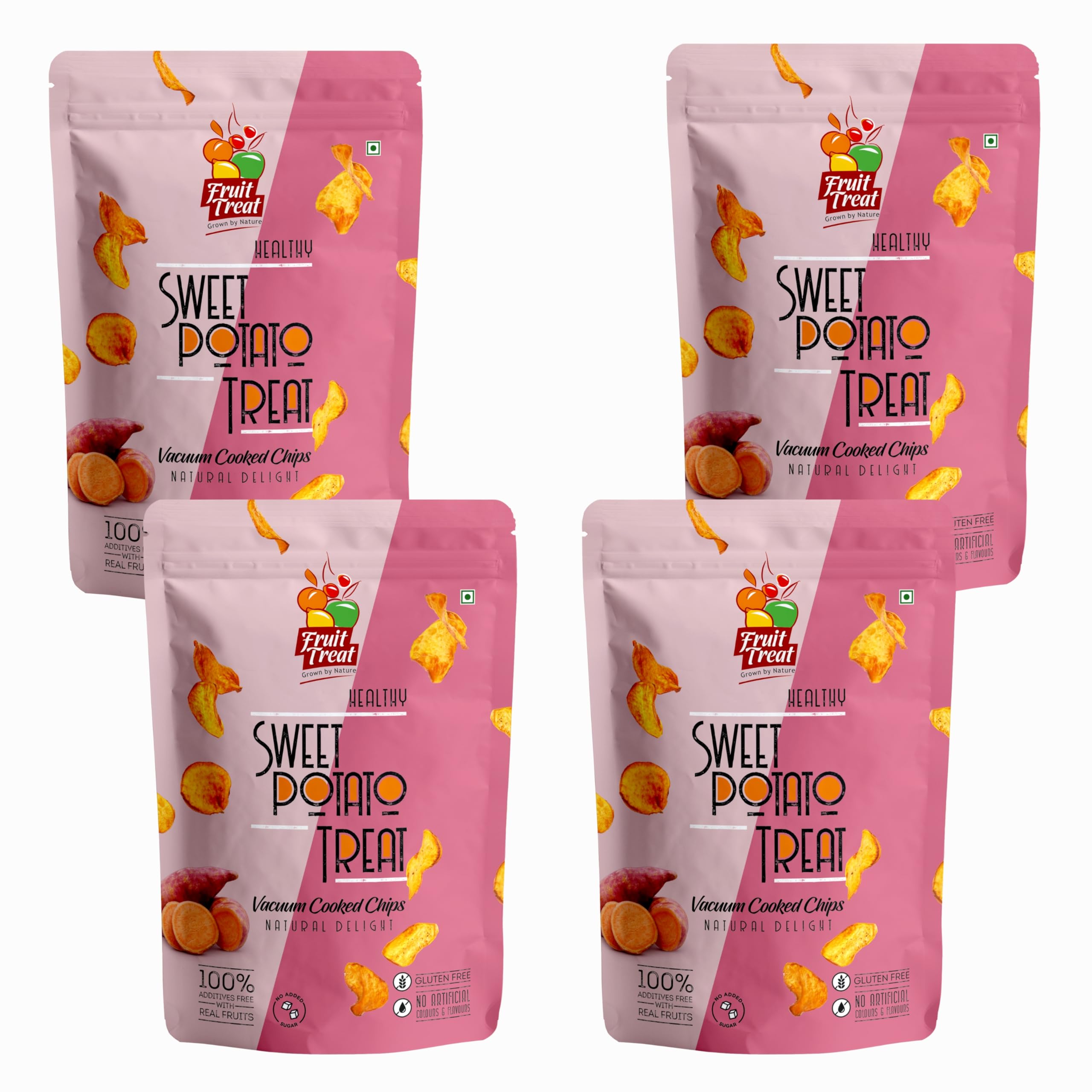 FruitTreat Sweet Potato Chips - Healthy Vacuum Fried Masala Treat (60 grams-Pack of 4) | Crispy, Tasty Sweet Potato Snack | Nutritious Healthy Snacks (B097DXF7BG) Amazon Price History, Amazon Price Tracker