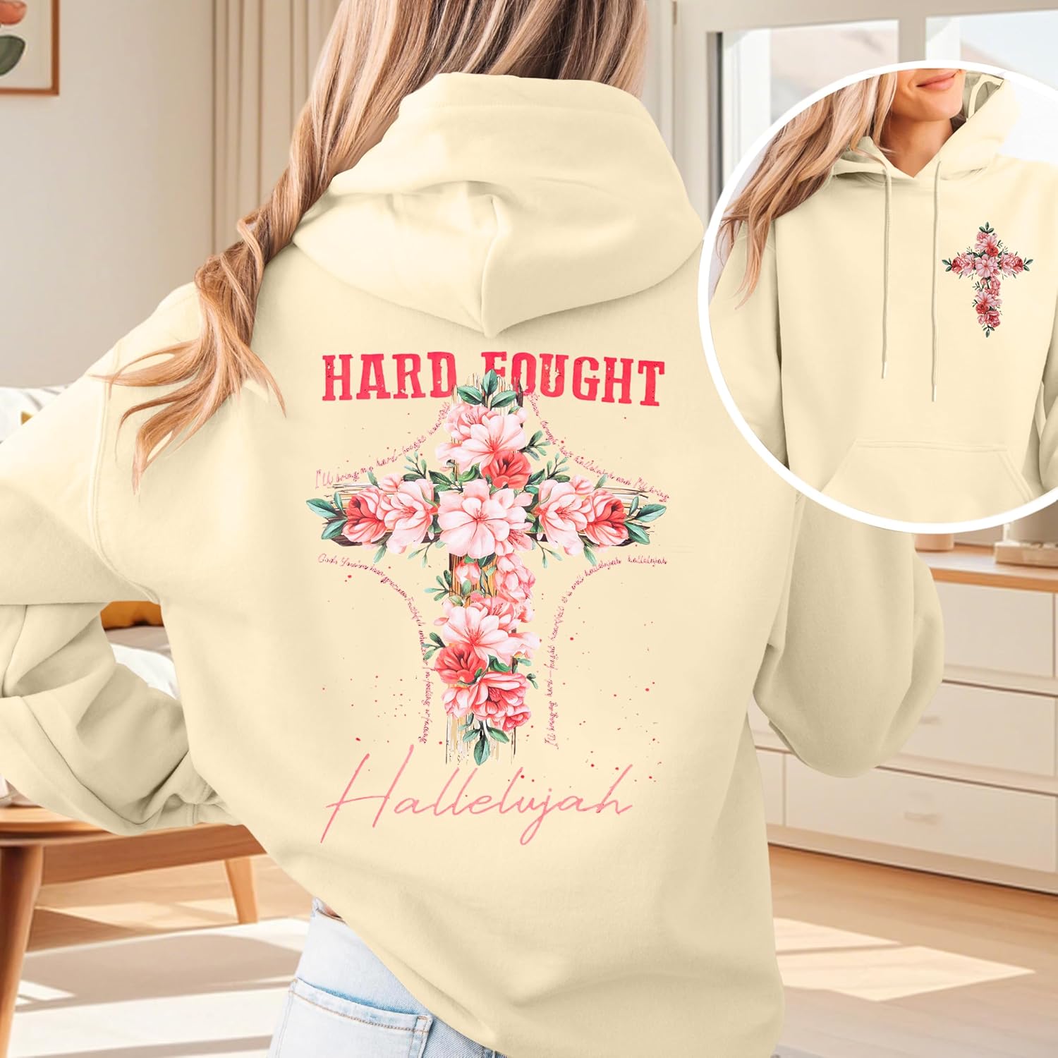 MNLYBABY Christian Hoodie Women Jesus Religious Faith Sweatshirt God Bible Verse Shirt Inspirational Pullover Tops - Image 2