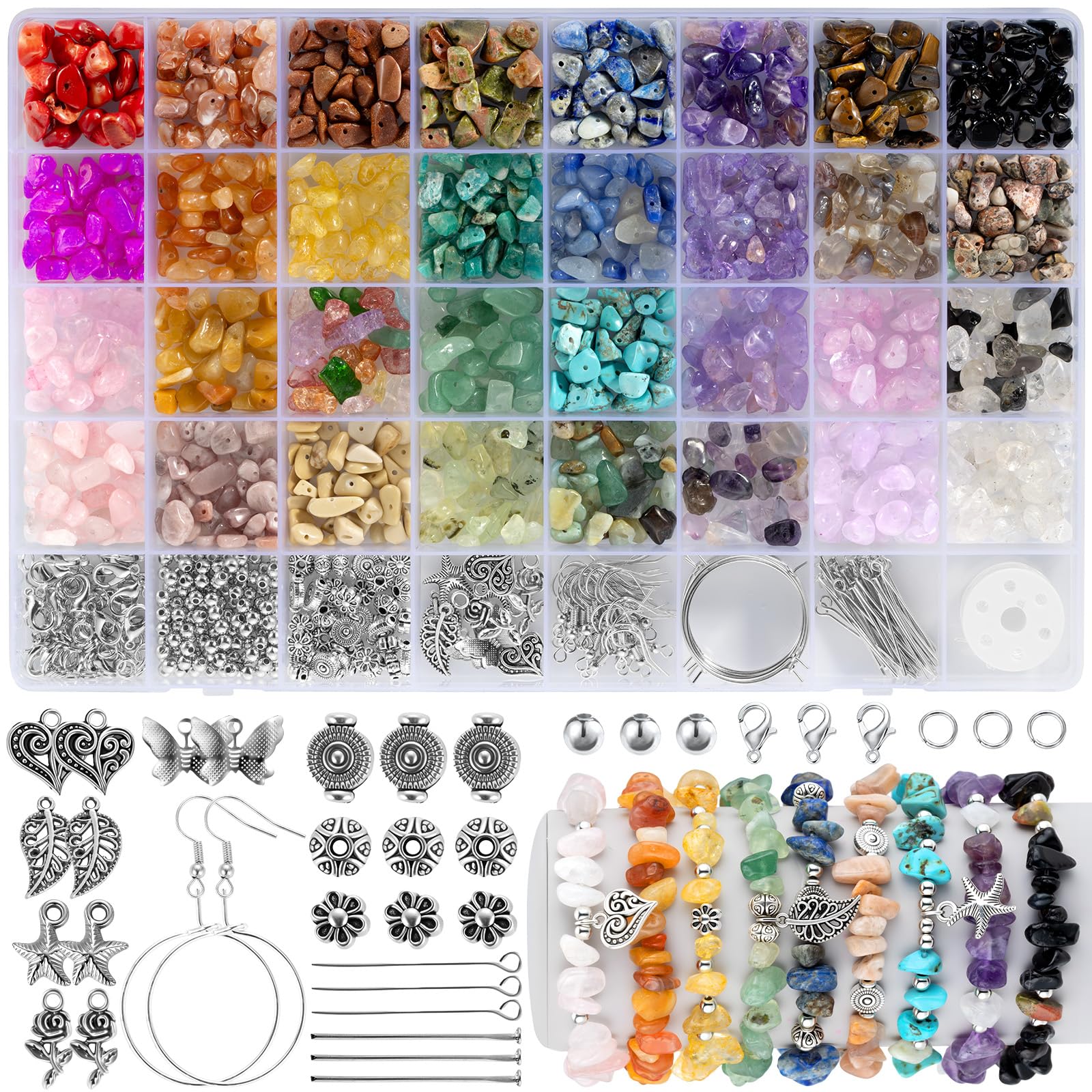 Amazon.com: Funtopia 32 Colors Crystal Beads for Jewelry Making