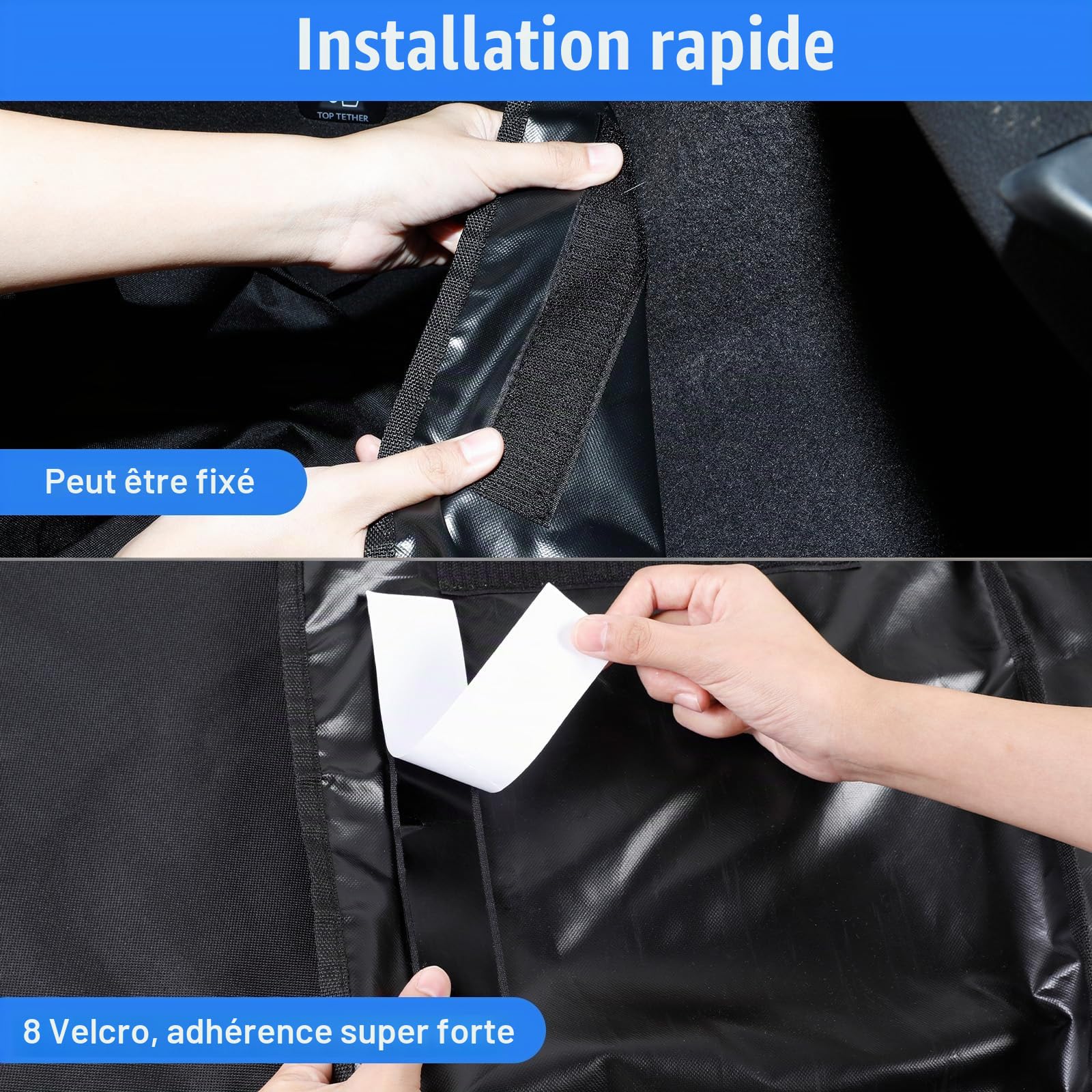 AiQInu Universelle Protection Coffre Voiture Chien 184 * 105cm, Imperméable, Antidérapante, Résistante aux Rayures, Protection Voiture Chien pour SUV, Berline, Break