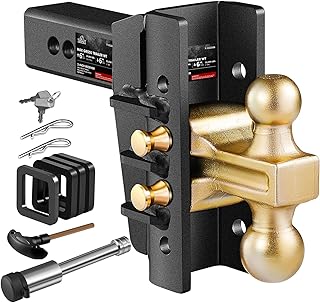 XPE Trailer Hitch Fits 2.5 Inch Receiver, 6 Inch Adjustable Drop Hitch, 28,000 LBS GTW- Tow Hitch for Heavy Duty Truck, Solid Truck Hitch