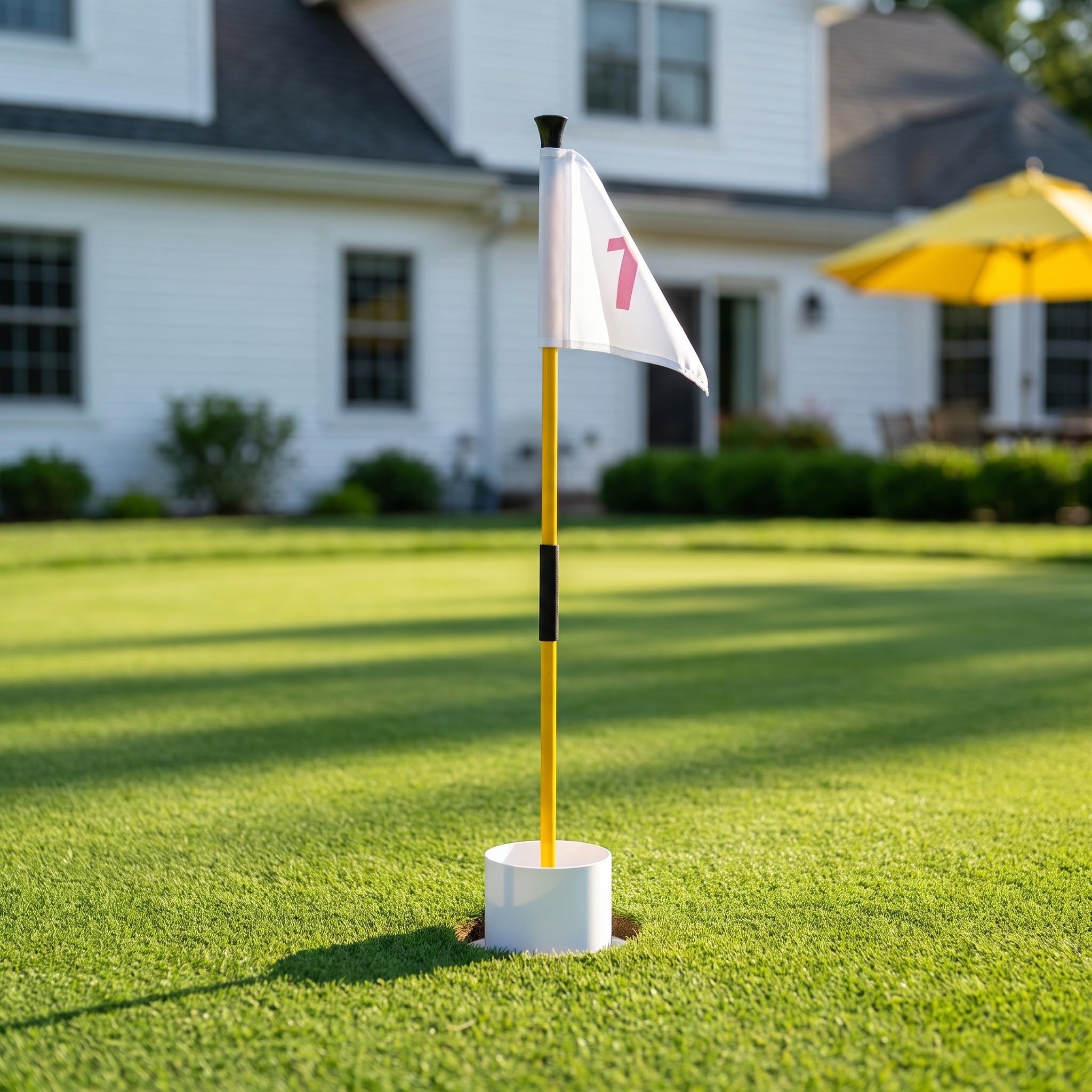 ibasenice Mini banderas de golf con hoyo para putt - 2,72 pies, color