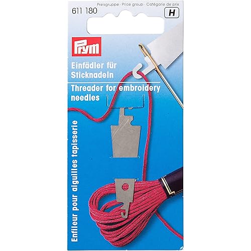 Prym Threader for Embroidery Needles, 14 x 5.7 x 1.7 cm, White