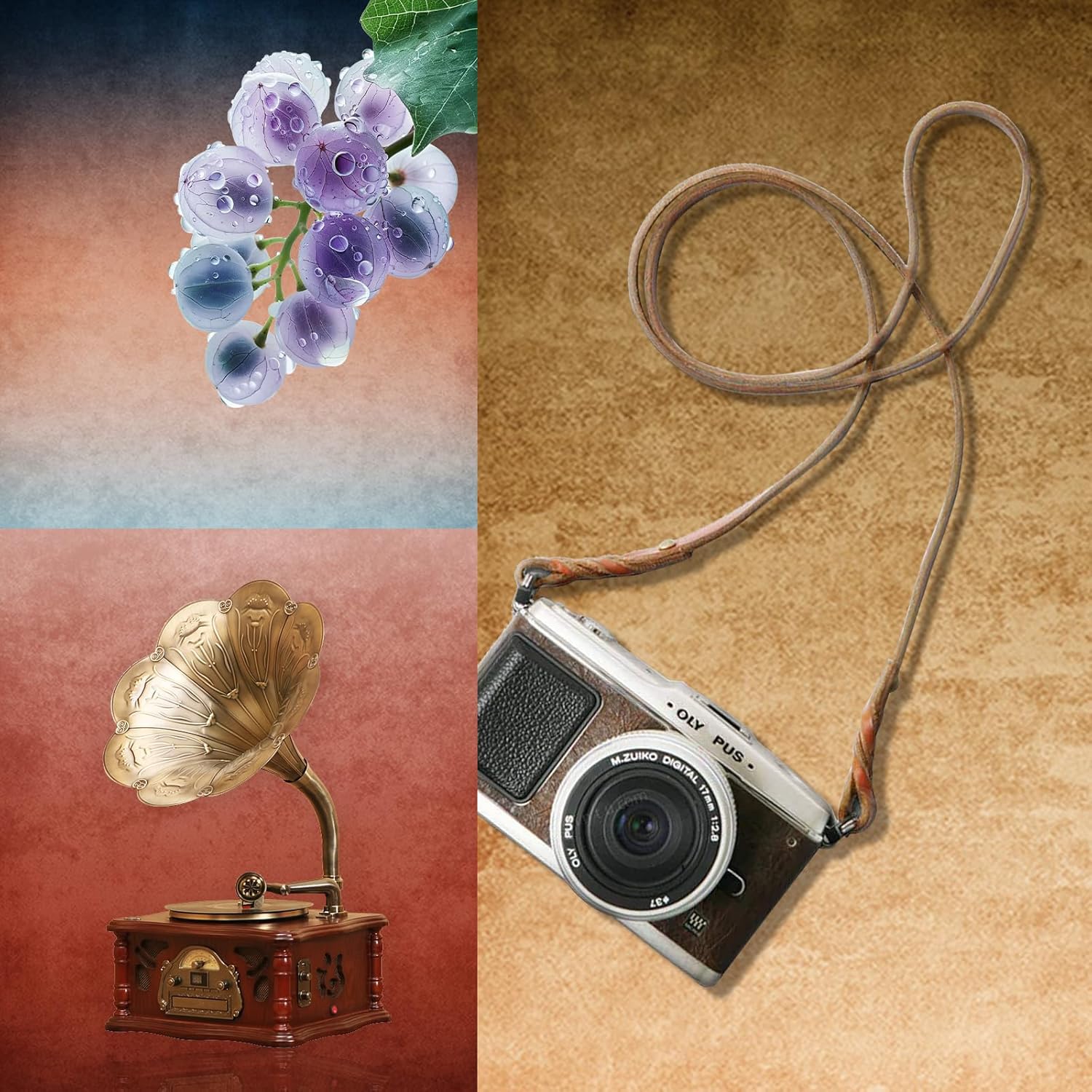 6 sfondi fotografici dal design originale retrò sfumato in panno, non si piega, impermeabile, riutilizzabile, 78,7 x 53,3 cm, sfondo vintage per cibo, gioielli, cosmetici, borsa per trucco