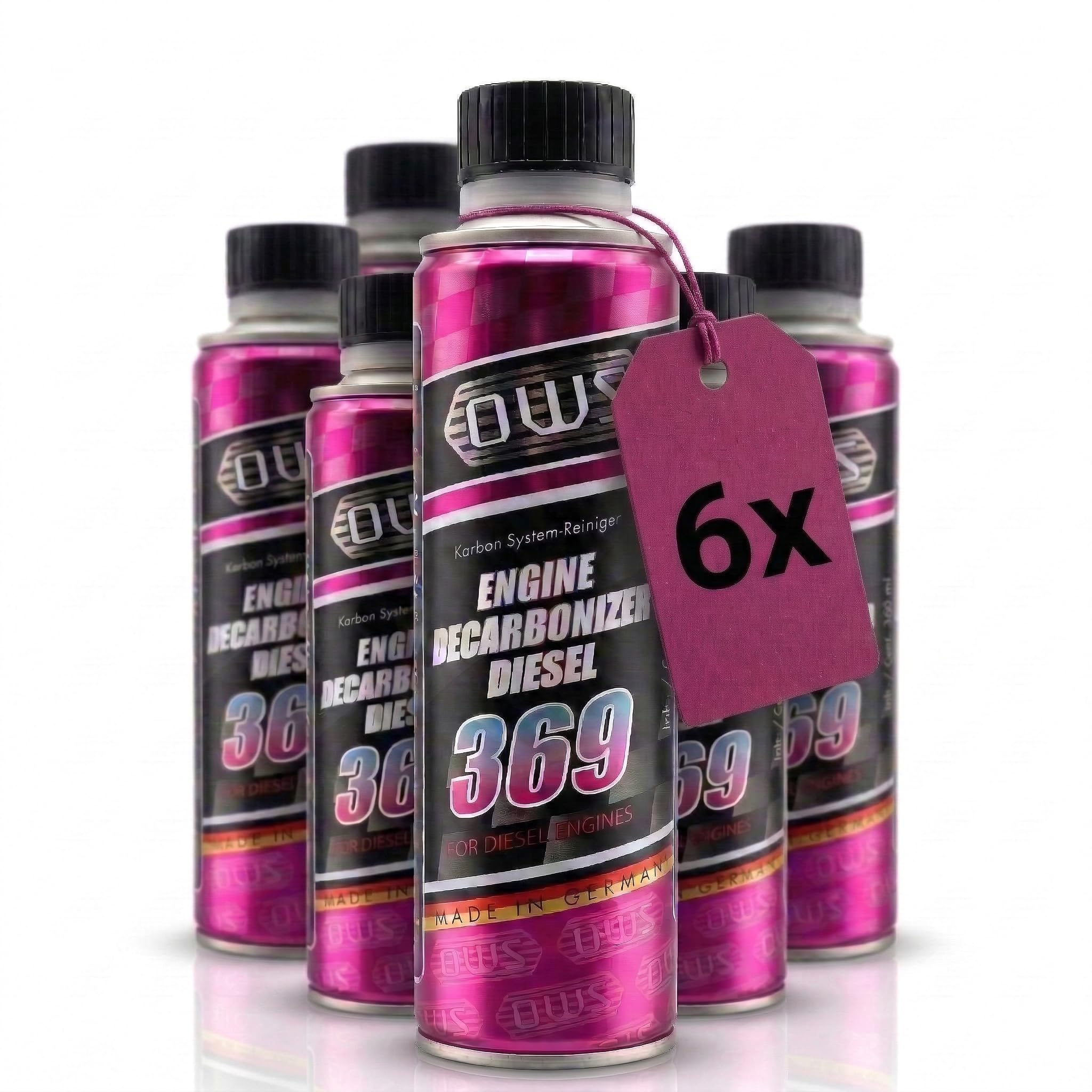 INOX-LIQUIDSYSTEMS OWS 369 Diesel Karbon- & Düsen-System-Reiniger 6x300ml – Tiefenreiniger für Diesel-Einspritzsystem, Ansaug & Brennraum – Entfernt Ablagerungen & Verharzungen - 1