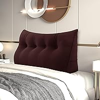 Vista 31 de Johnear - Almohada grande de cuña para cabecera de lectura, para sentarse en la cama para adultos, cojín triangular de terciopelo para respaldo