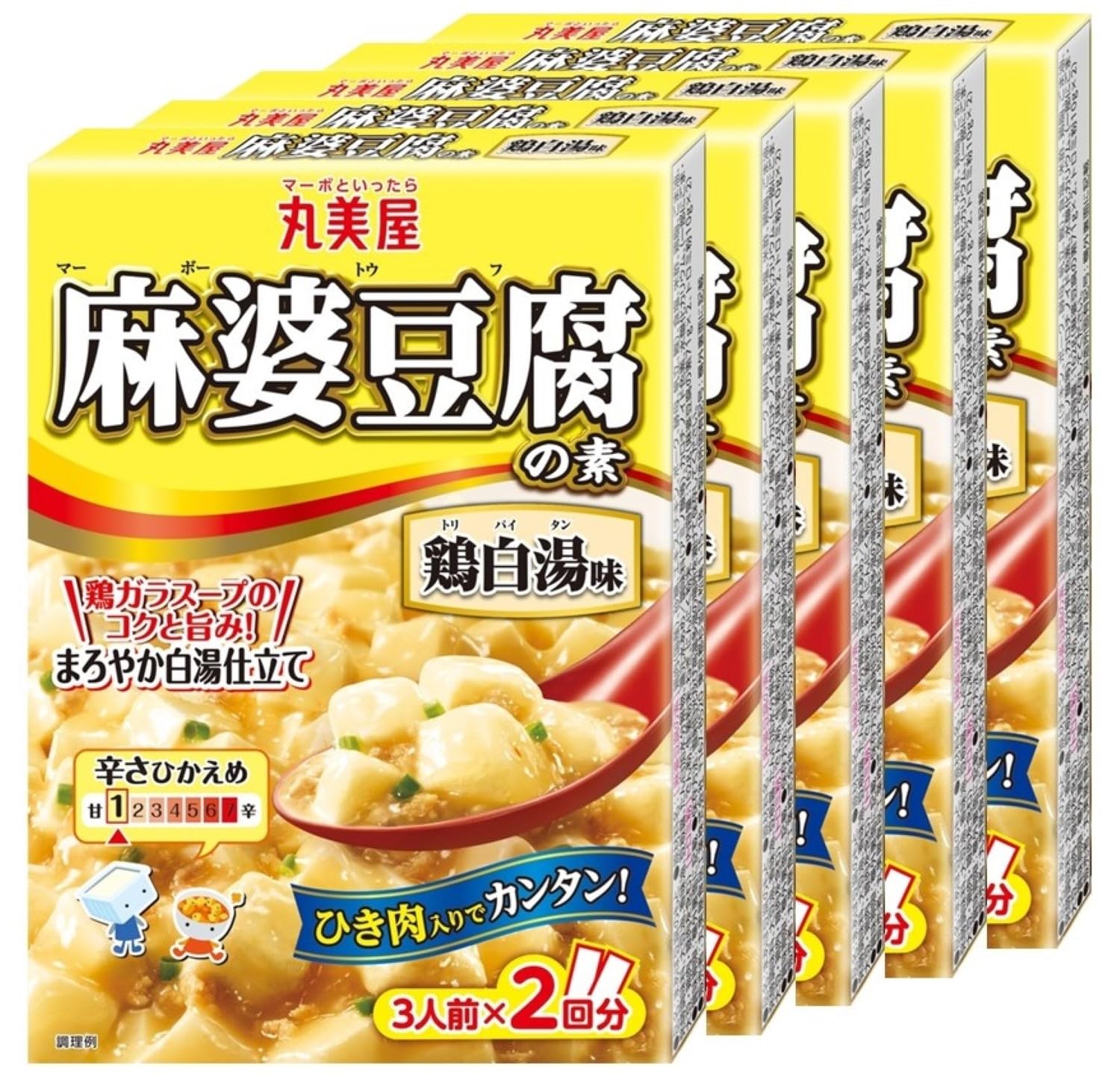 丸美屋 麻婆豆腐の素 鶏白湯味 162g×5個