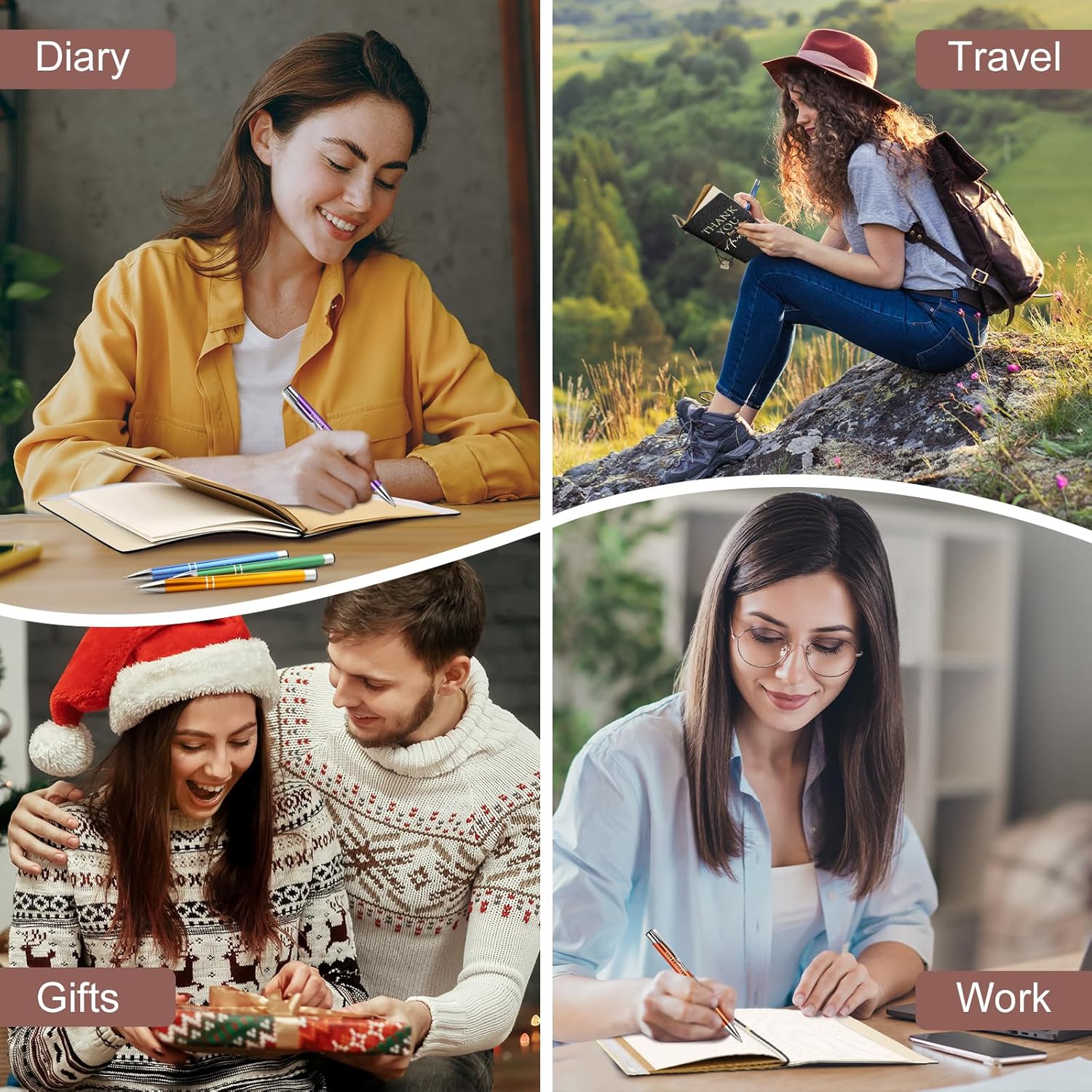 Booson 20 Pcs Employee Appreciation Gifts Inspirational Leather Notebooks Encouragement Stylus Ballpoint Pens Motivational Journals Thank You Gifts for Coworker Teacher Nurse Women Men (Thank You) - Image 7