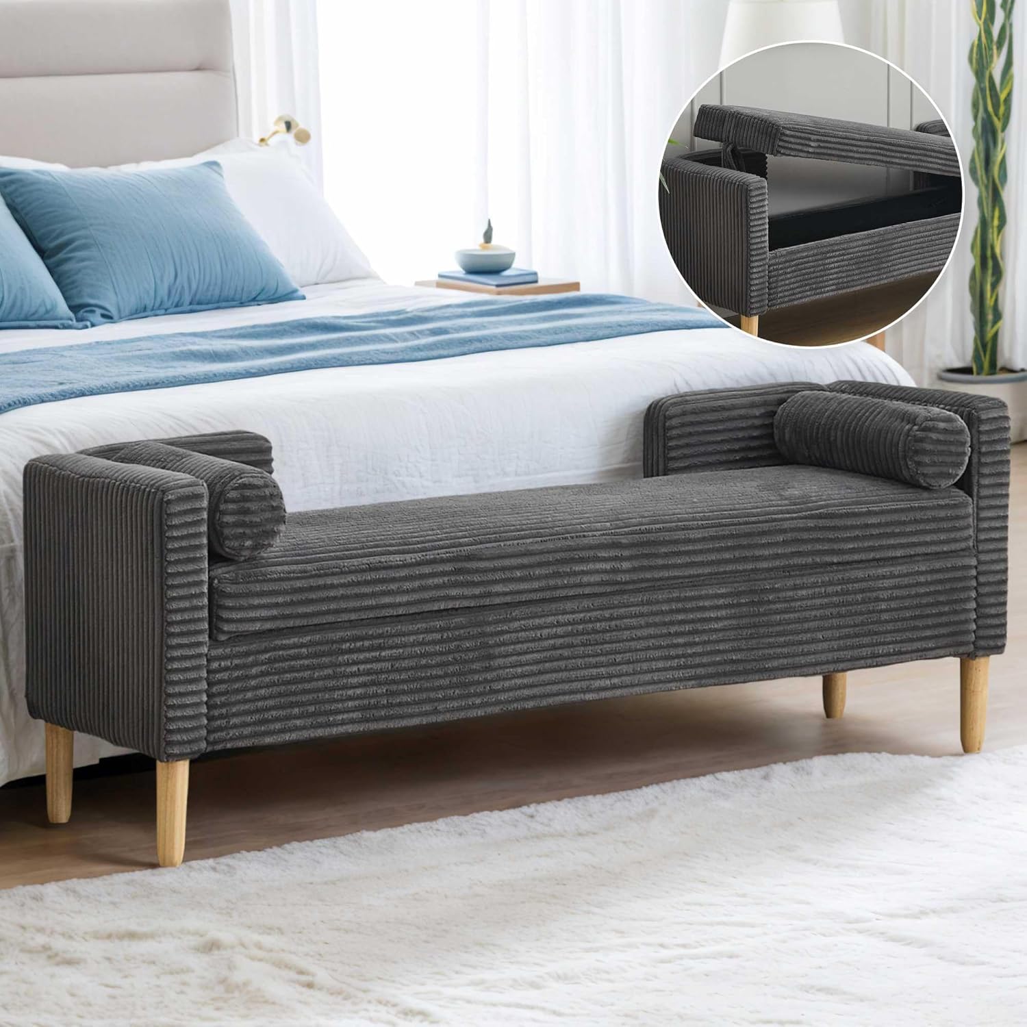 Charcoal Storage Bench