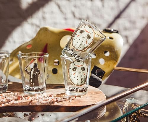 Miniatura 3 de Toynk Friday The 13th Jason Voorhees - Mini vasos de chupito de 2 onzas  Juego de 4