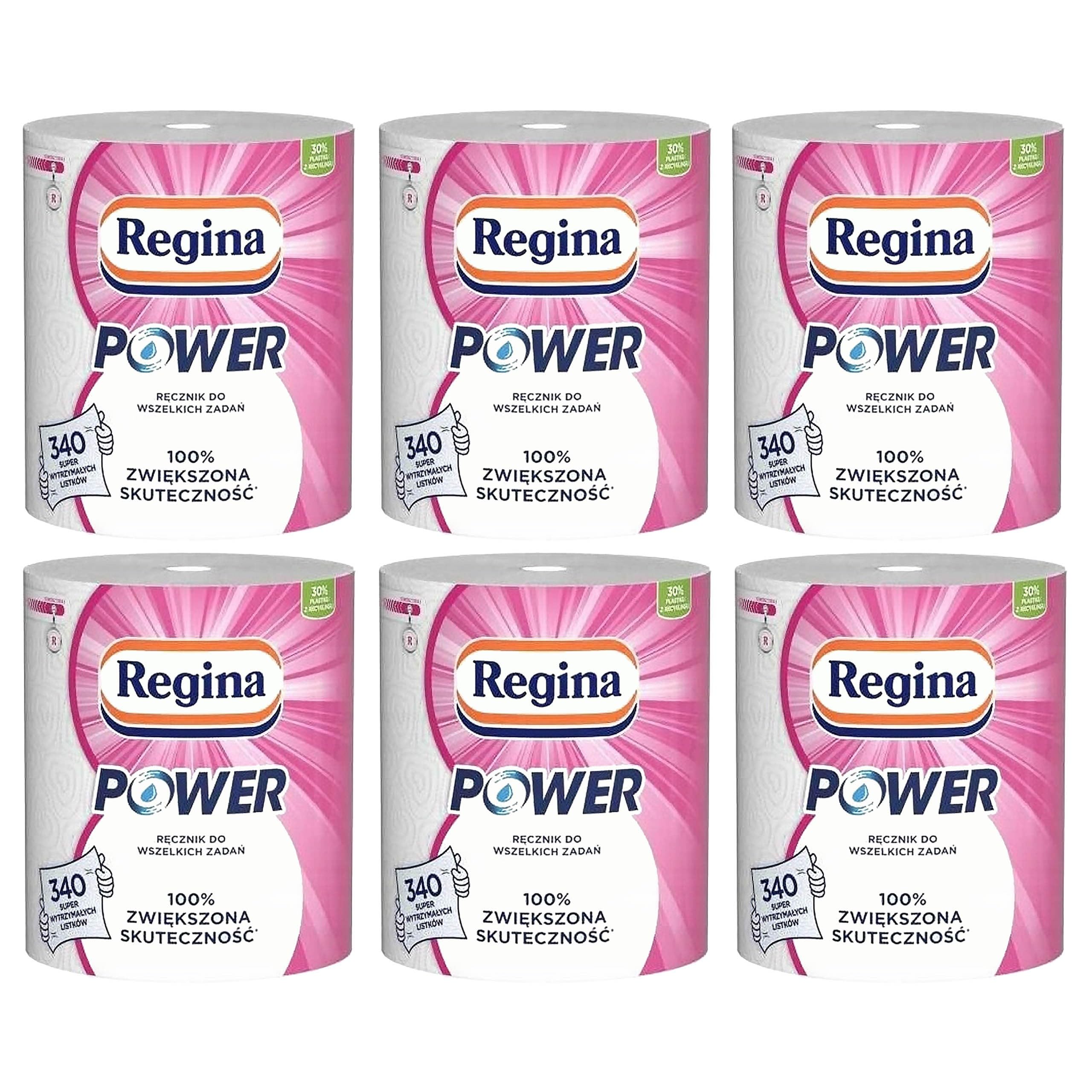 Regina toalla de papel para limpieza doméstica POWER 6 rollo, certificado PZH