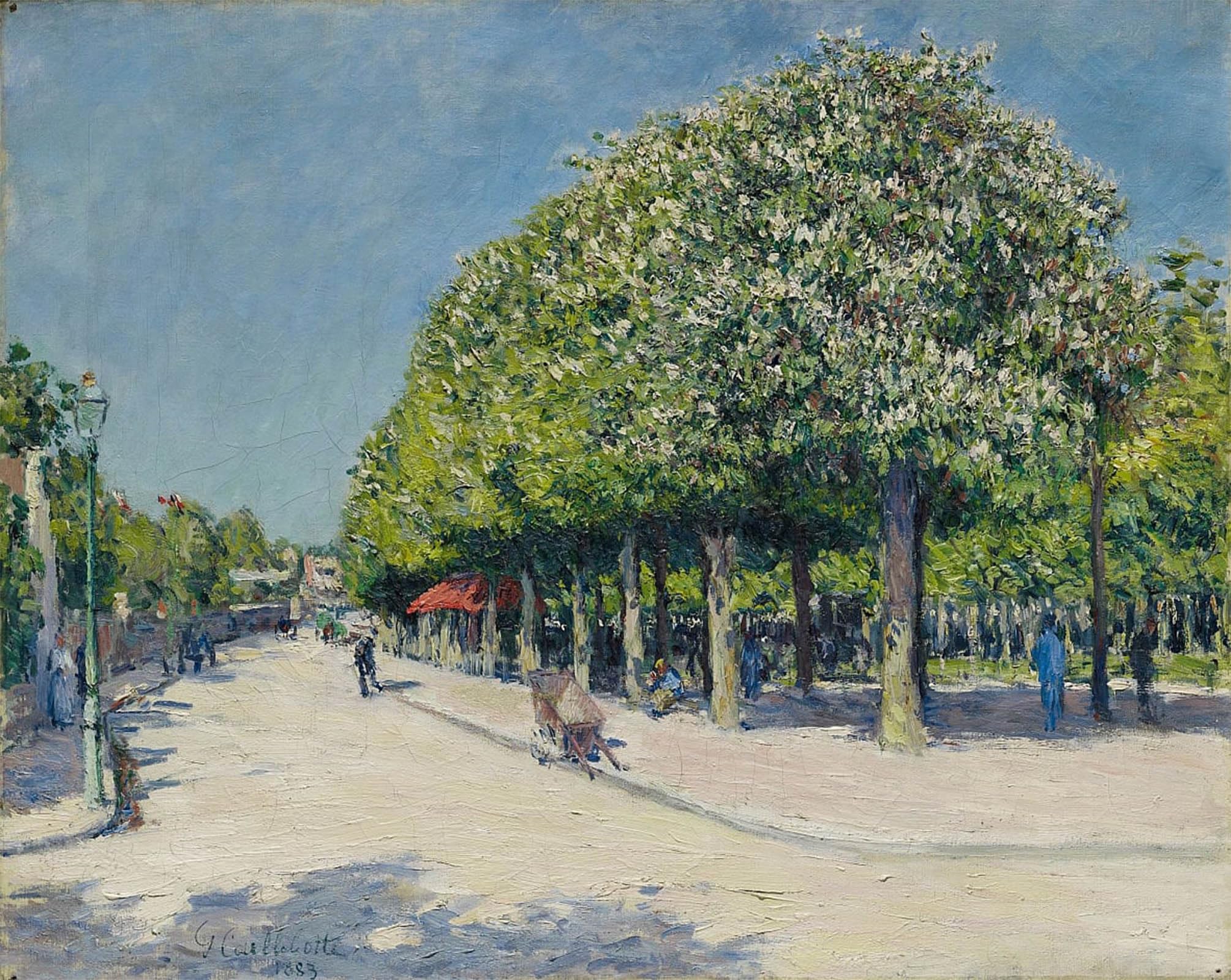 ARTXLXXBN Famous Painting Art Wall Decor Abstract Art Picture Argenteuil fete foraine by Gustave Caillebotte Animal Pictures for Home Decor 60x90cm