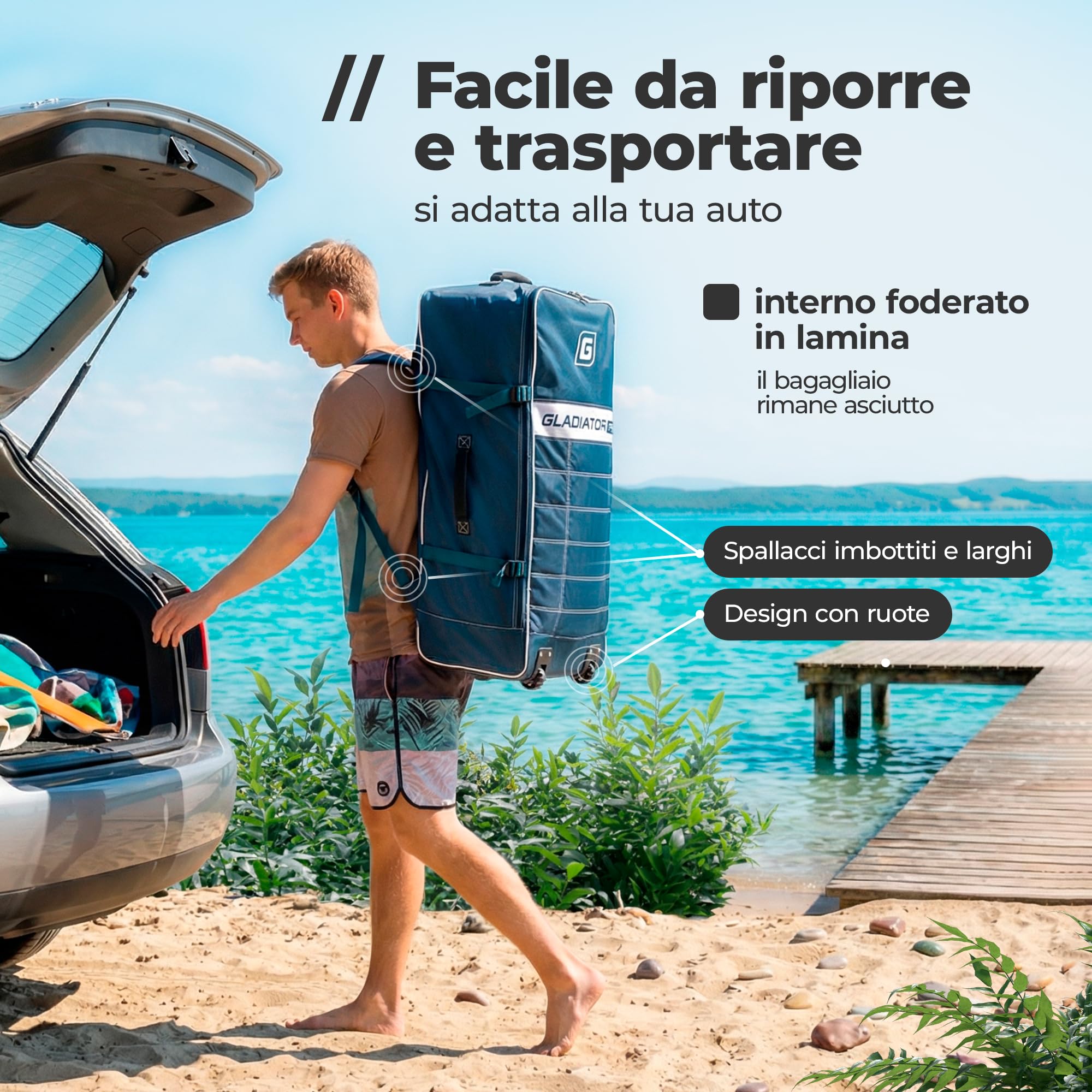PRO Tavola SUP gonfiabile High-End 329-384 cm | 26 PSI
