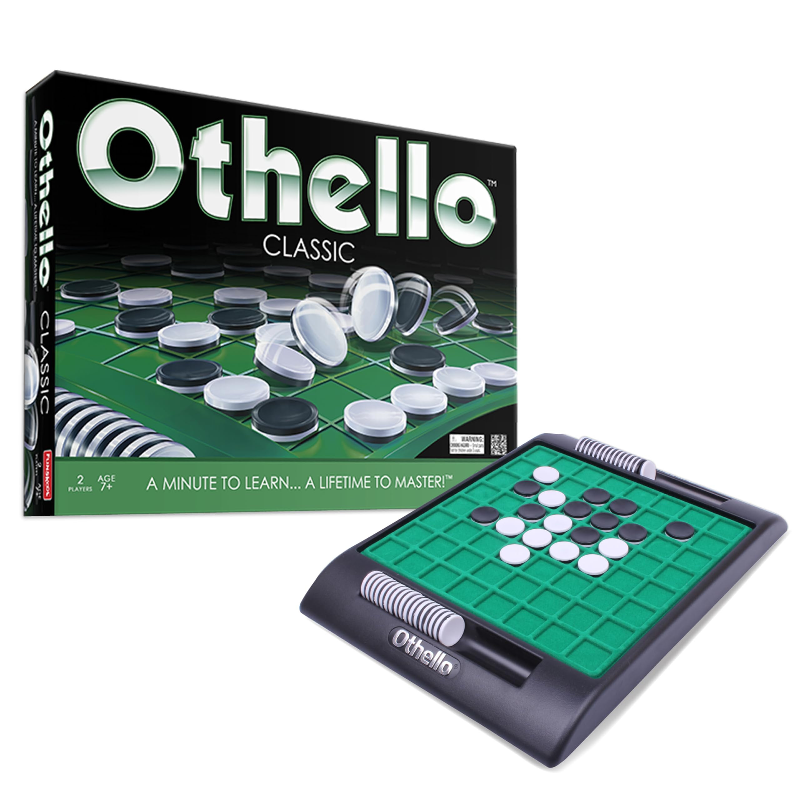 Funskool Othello Classic, Strategy Game, Board Game for Kids, Adults, Families, Educational, Fun, 2 Players, Family Fun, Learning Activity Toy for Childrens, Gift Set for Kid, Ages 7+ Years