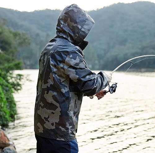 Miniatura 2 de Rodeel Traje de lluvia de pesca impermeable para hombres (traje de chaqueta y pantalón de equipo de lluvia)