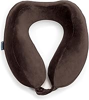 Vista 9 de Almohada de viaje para el cuello Brookstone - Almohada de espuma viscoelástica rellenable contorneada y ligera para el cuello, para dormir