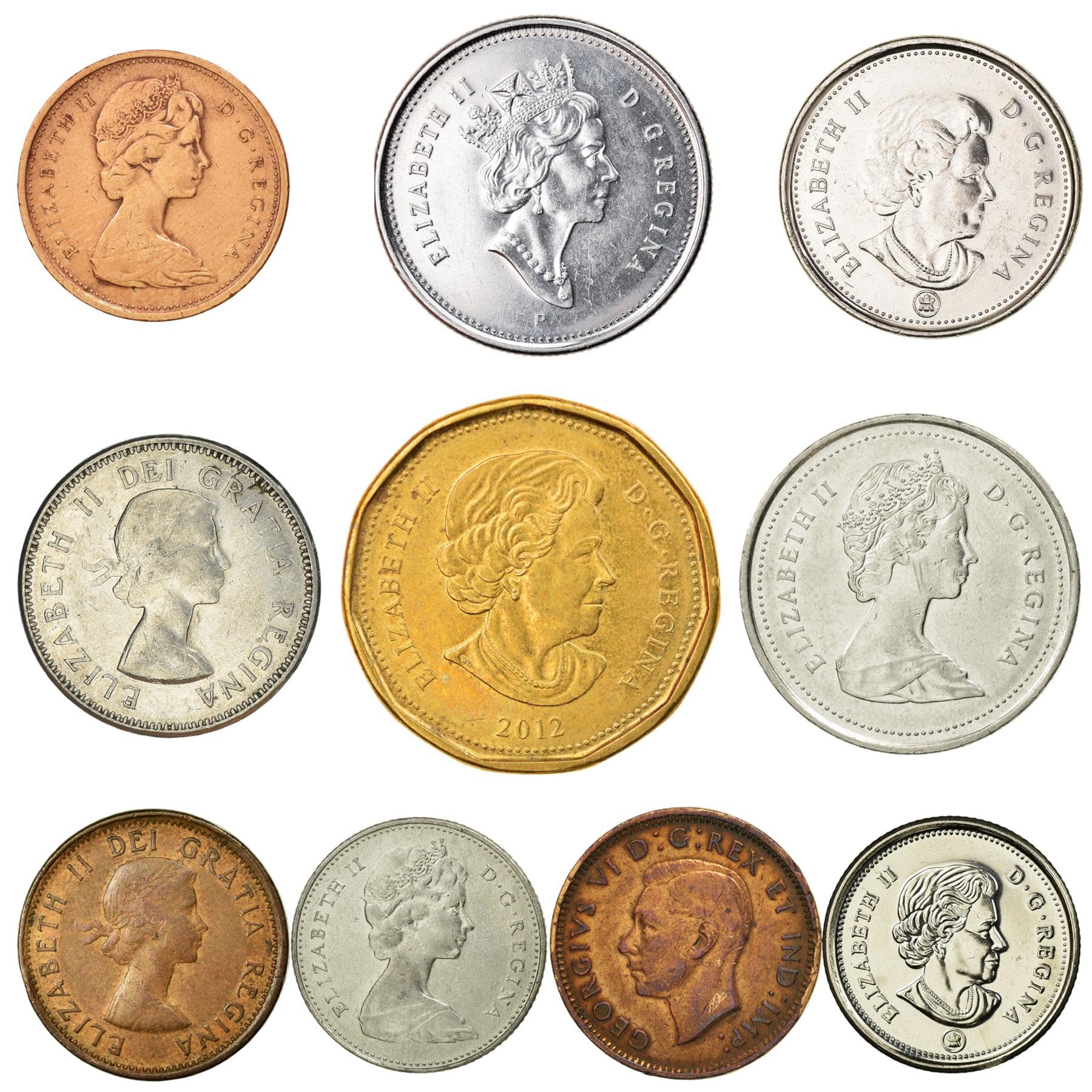 10 Canada Coins from North America - Image 2