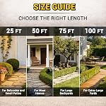 TheFitLife Garden Hose 50 ft - Heavy Duty 50ft Non-Expandable Outdoor Water Hose, Kink Free, Lightweight, Flexible Yet Durable, Ideal for Most Homes, Yards, 1/2 id x 50 feet | 50ft Non-Expandable Water Hose Pipe with Nozzle, Easy to Control Yet Durab