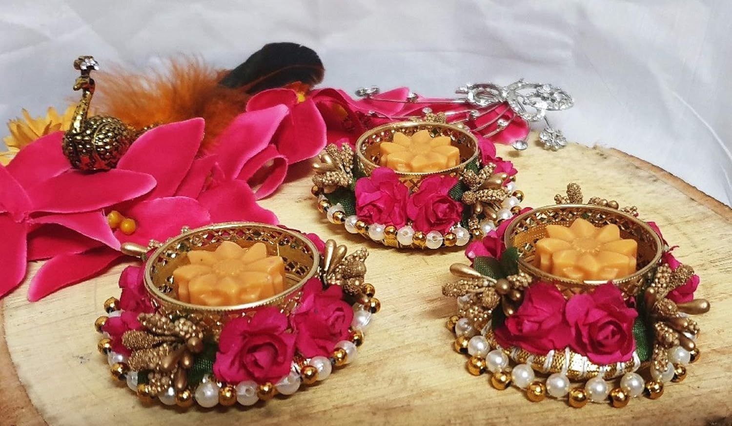 Buy Attractive Home Decorative Diya Set of 3 Corporate Gifts, Diwali