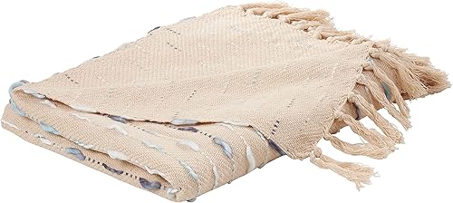 Miniatura 3 de SARO LIFESTYLE Manta con diseño de rayas cosidas, azul, 50 x 60 pulgadas (TH377.BL5060B)