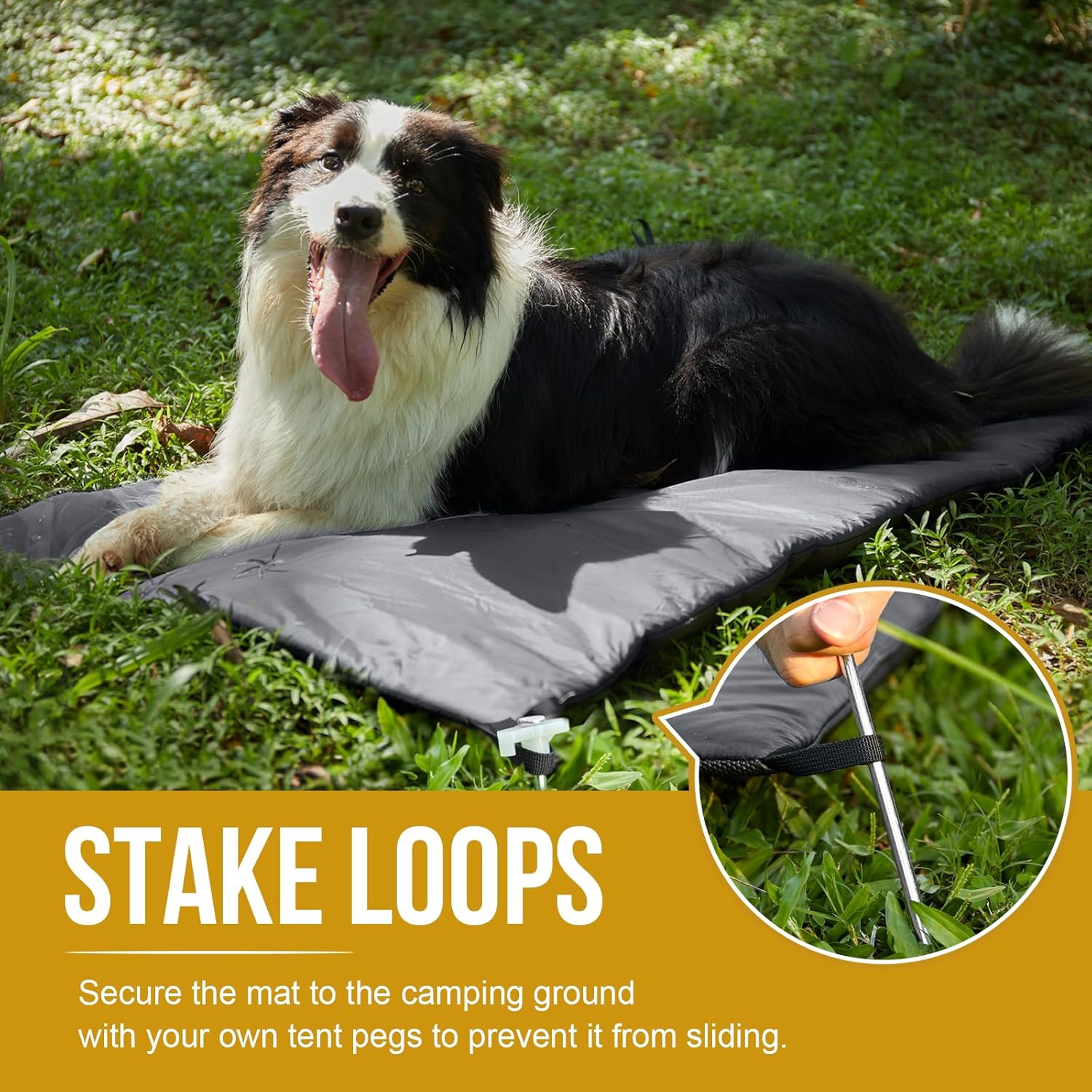review OneTigris Travel Dog Bed - Portable Waterproof Anti-Slip Dog Camping Outdoor Indoor Bed Mat Cushioned Plush Warm Puppy Mattresses