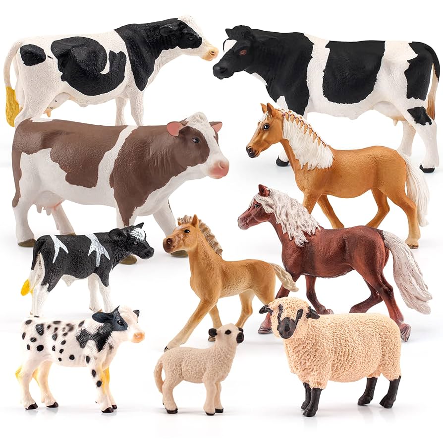 ｃｏｗｓフィギュア Amazon.co.jp: Cows Family プレイセット 10個 バルク牛 幼児用