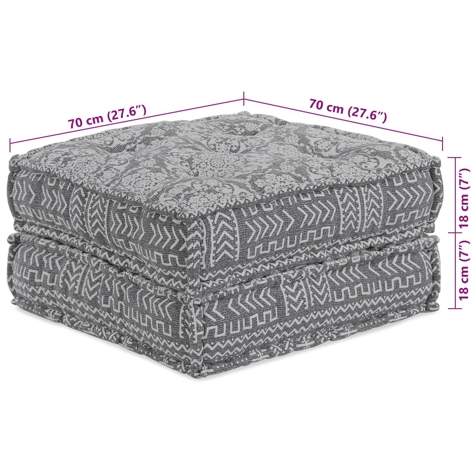 Dekor, Textilien: Bettwäsche, Kissen, Decken, Bezüge und Kissen, modularer Sitzsack, hellgrau, 70 x 70 x 36 cm