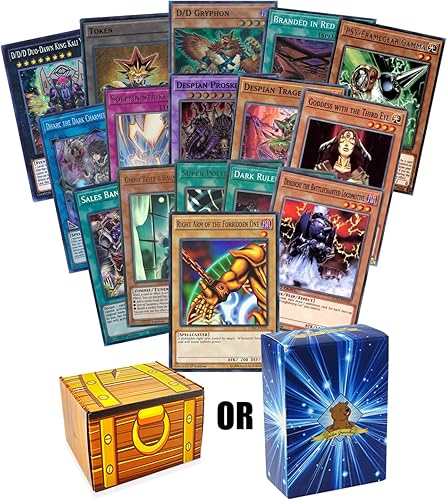 Paquete de piezas prohibidas Exodia de edición limitada 50 tarjetas Yugioh con 1 tarjeta de exodia aleatoria brazo derecho brazo izquierdo pierna