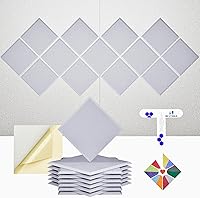 Vista 51 de Paneles acústicos autoadhesivos [390 lbs/yd³ de ultra-alta densidad], panel absorbente de sonido de 2ª generación, panel de sonido de nivel
