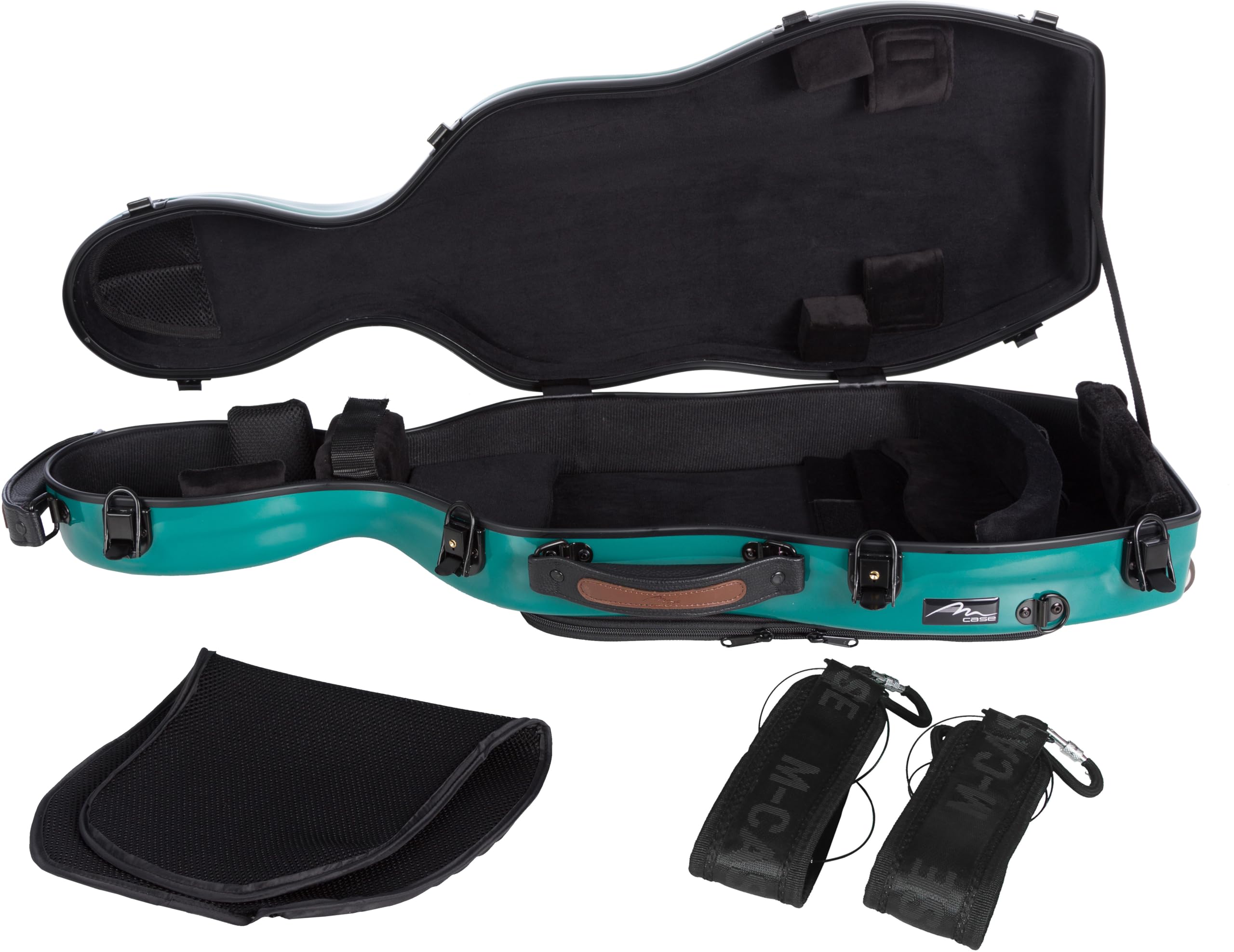 M-Case Custodia per Viola Fiberglass 38-43 Ultra Light verde mare borsa musicale