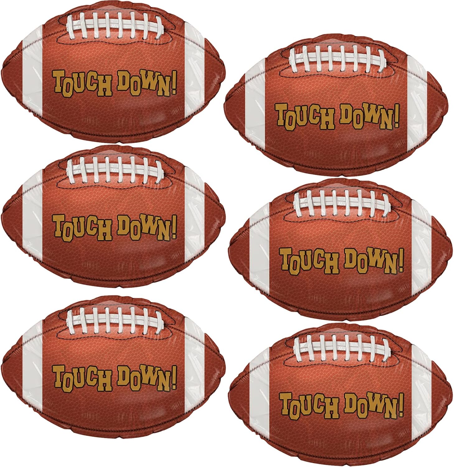 6pcs Football balloon.Football Shaped Aluminum Foil